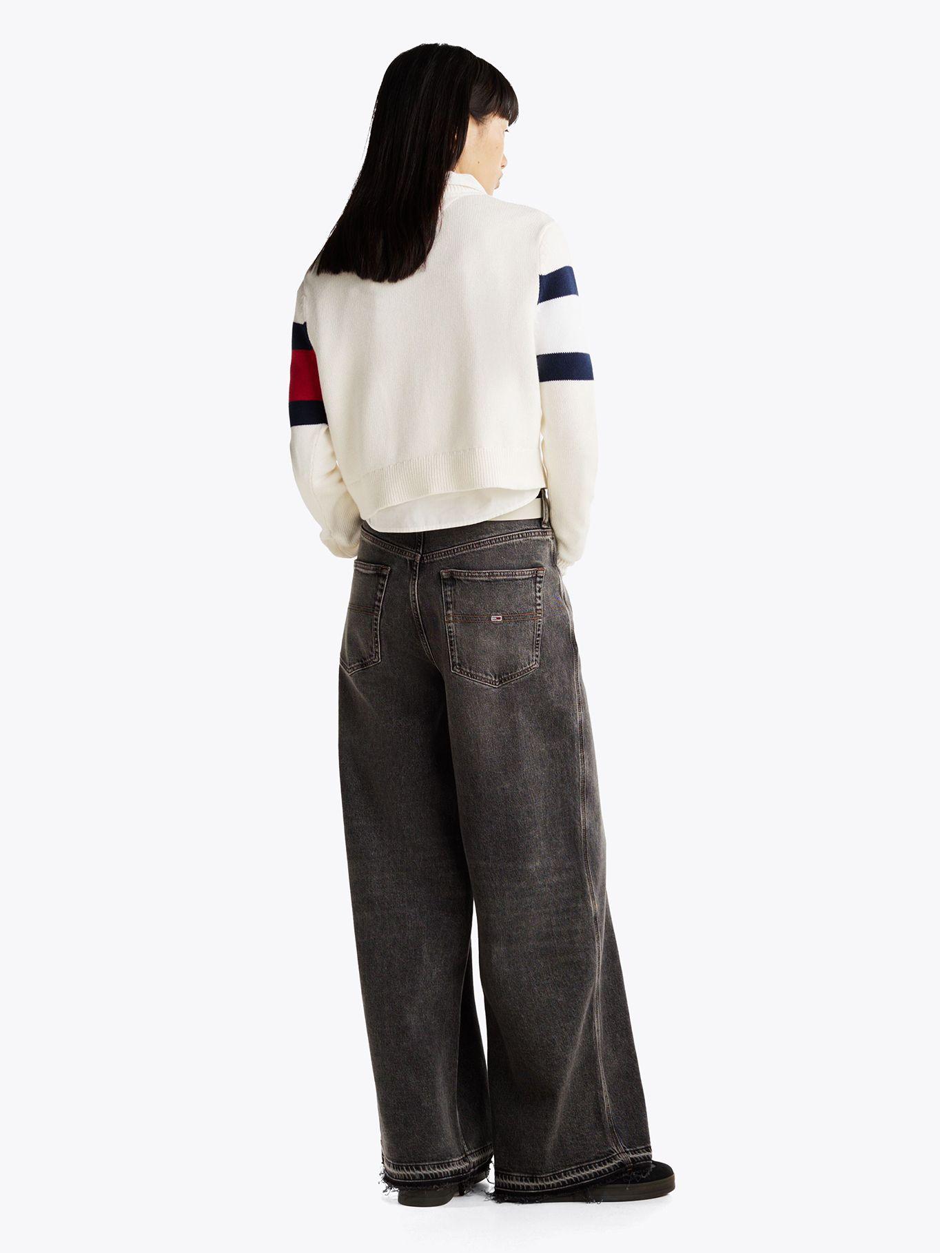 Sweater Color Block Relaxed Con Logo Blanco Tommy Jeans-2