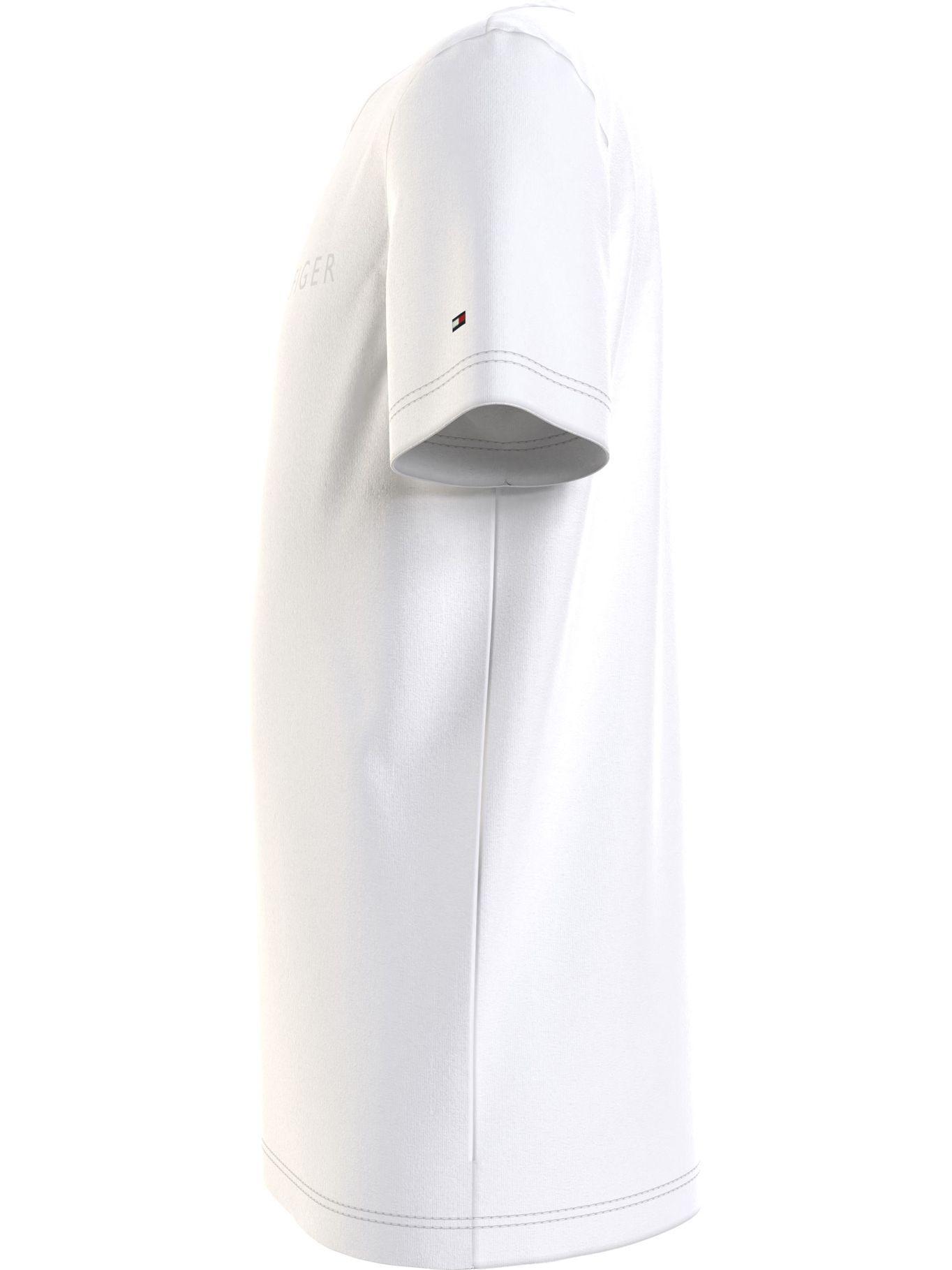 Polera Logo Bordado Blanco Tommy Hilfiger MY2-3