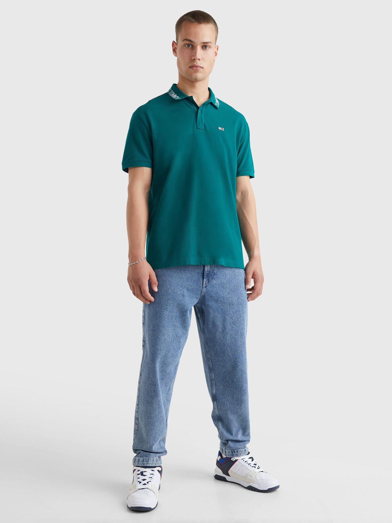 Polo Relaxed Branded Neck Verde Tommy Hilfiger-1