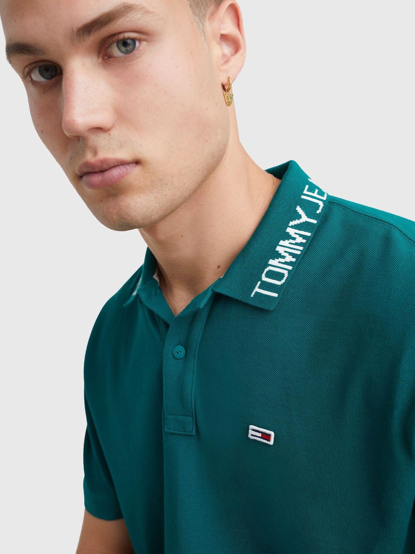 Polo Relaxed Branded Neck Verde Tommy Hilfiger-3