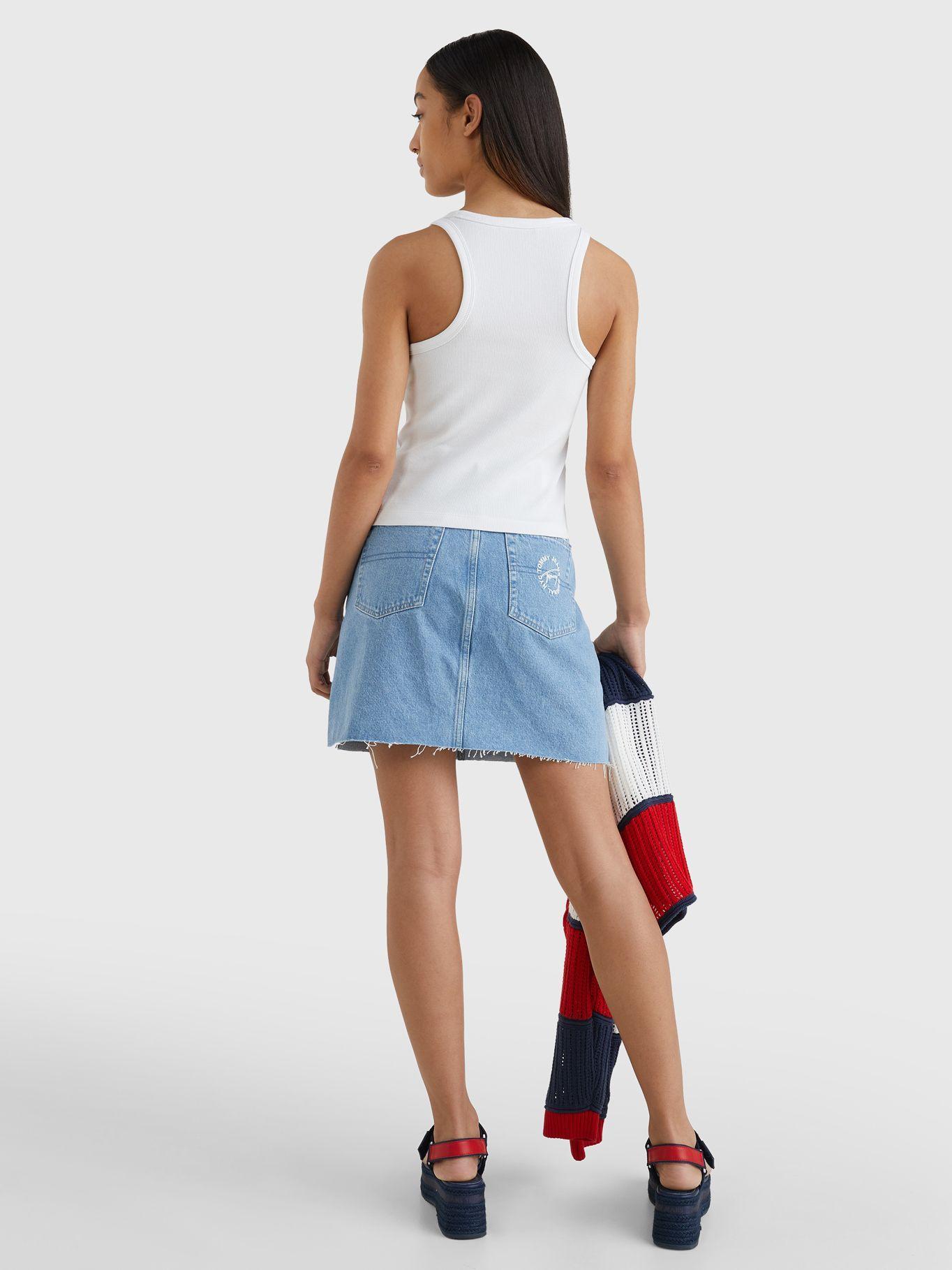 Polera De Punto Elástico Blanco Tommy Hilfiger-1