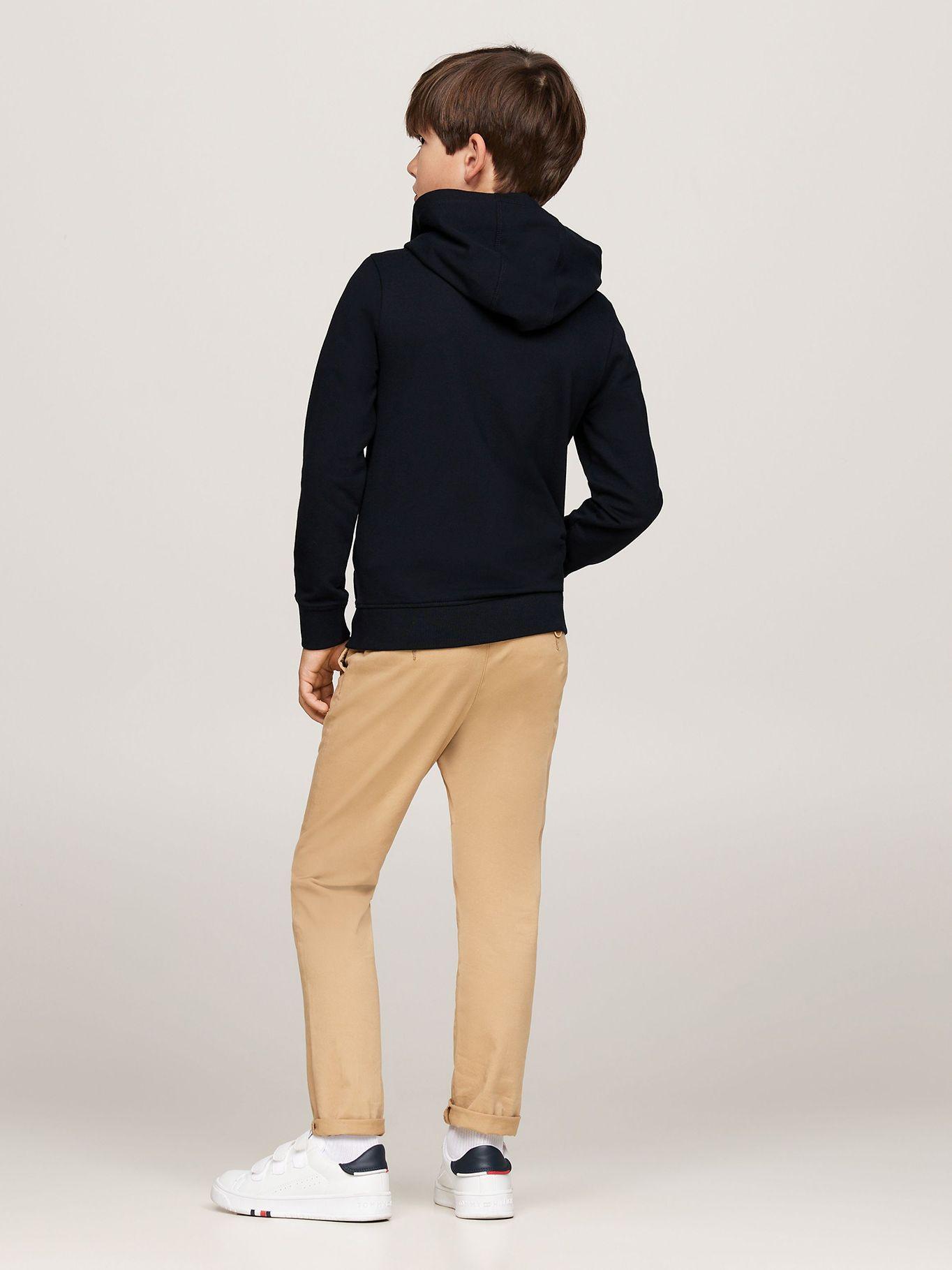 Polerón Hoodie De Niño Con Ribetes Azul Tommy Hilfiger-2