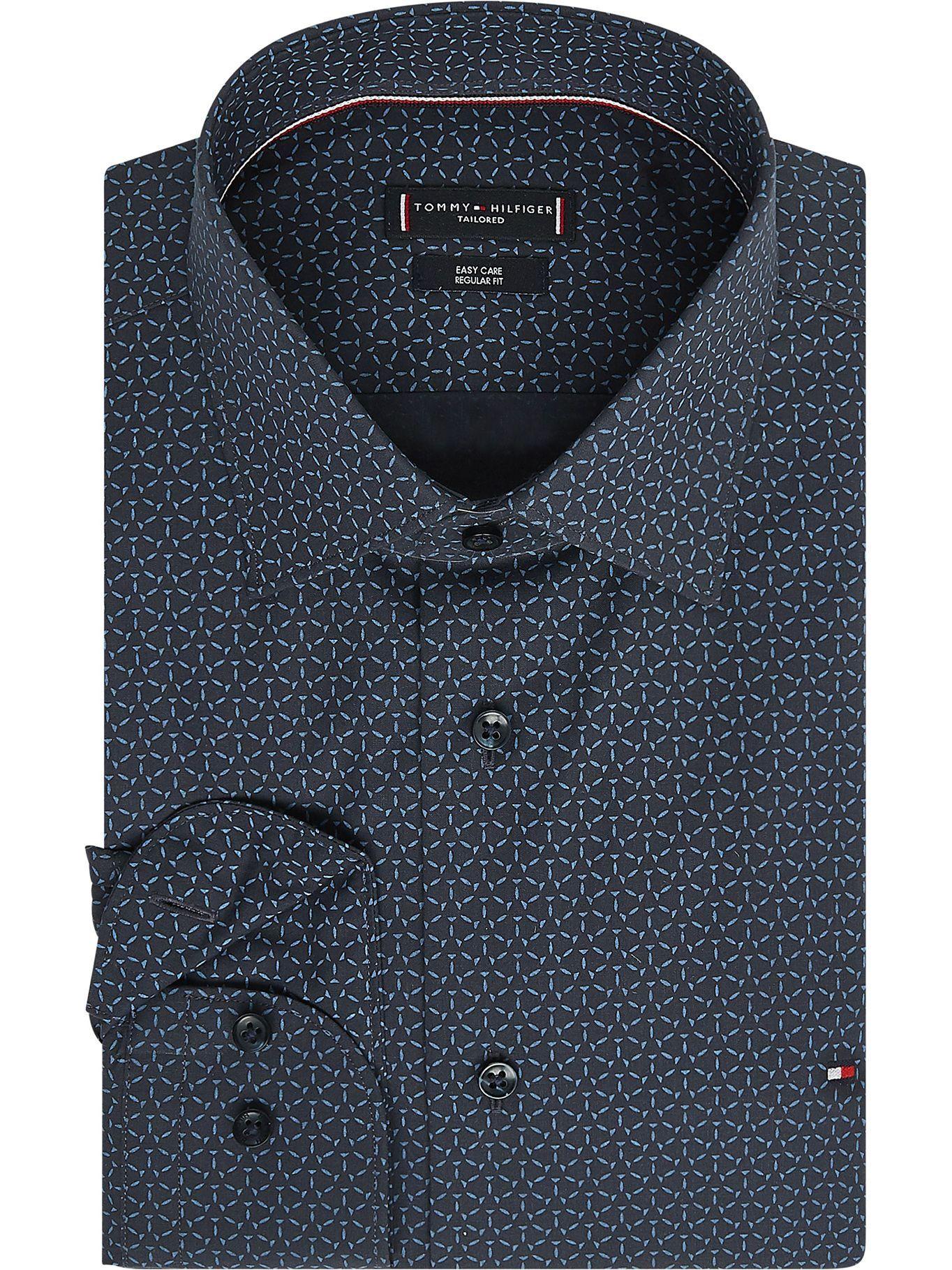 Camisa Geometric Azul Tommy Hilfiger A2-3