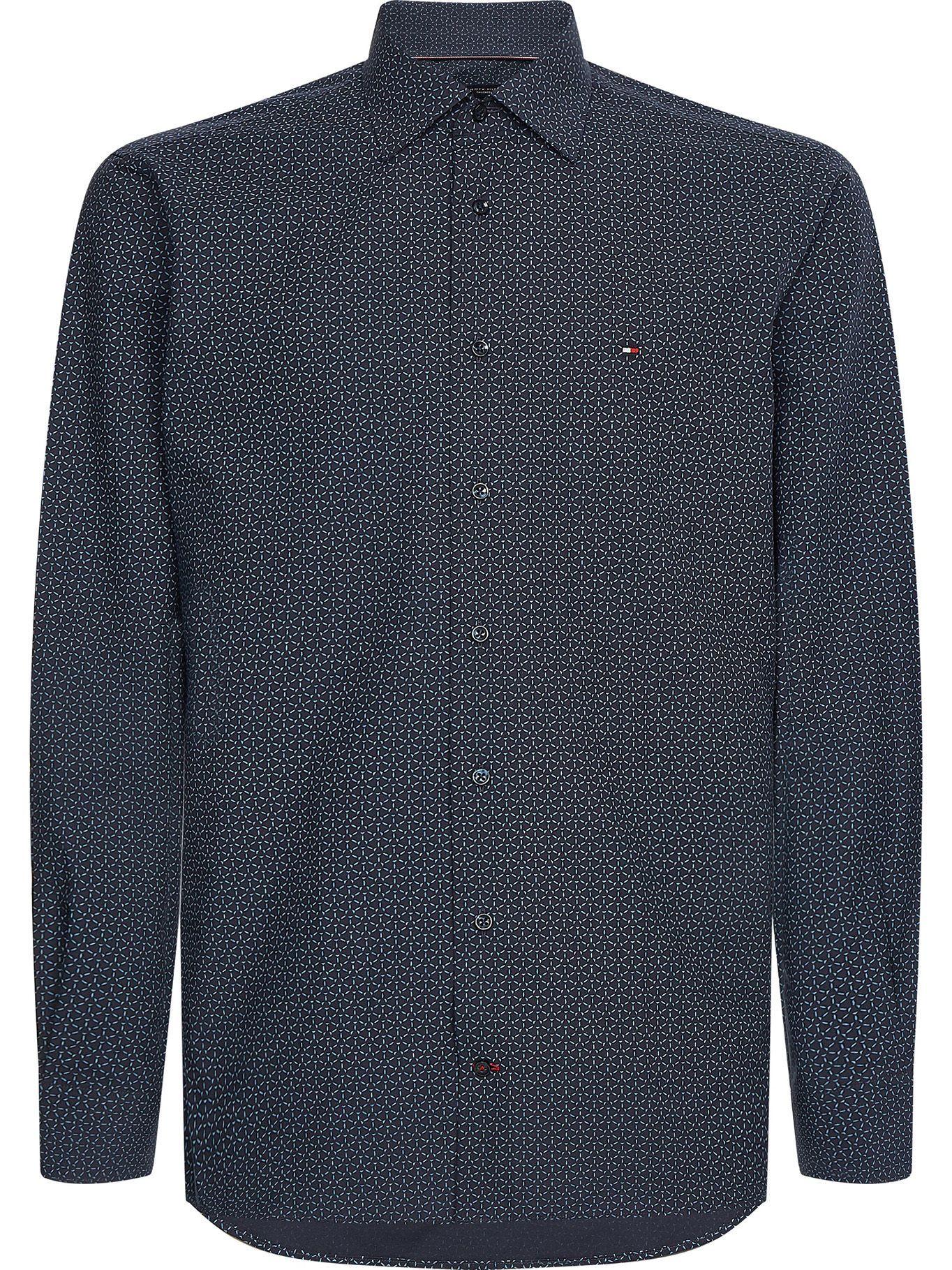 Camisa Geometric Azul Tommy Hilfiger A2-0
