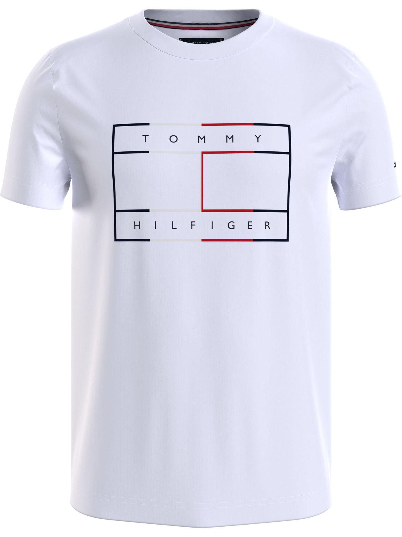Polera Flag Logo Blanco Tommy Hilfiger A2-0