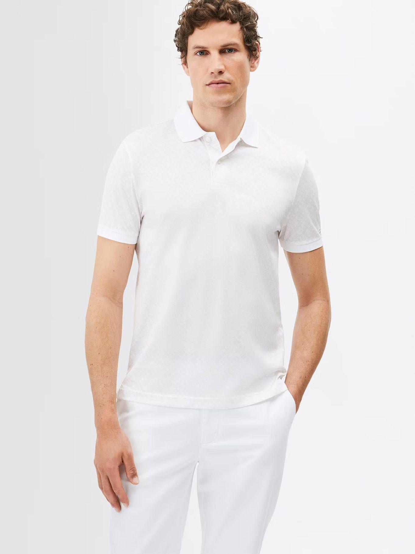 Polo Monogram Regular Fit Blanco Tommy Hilfiger-0
