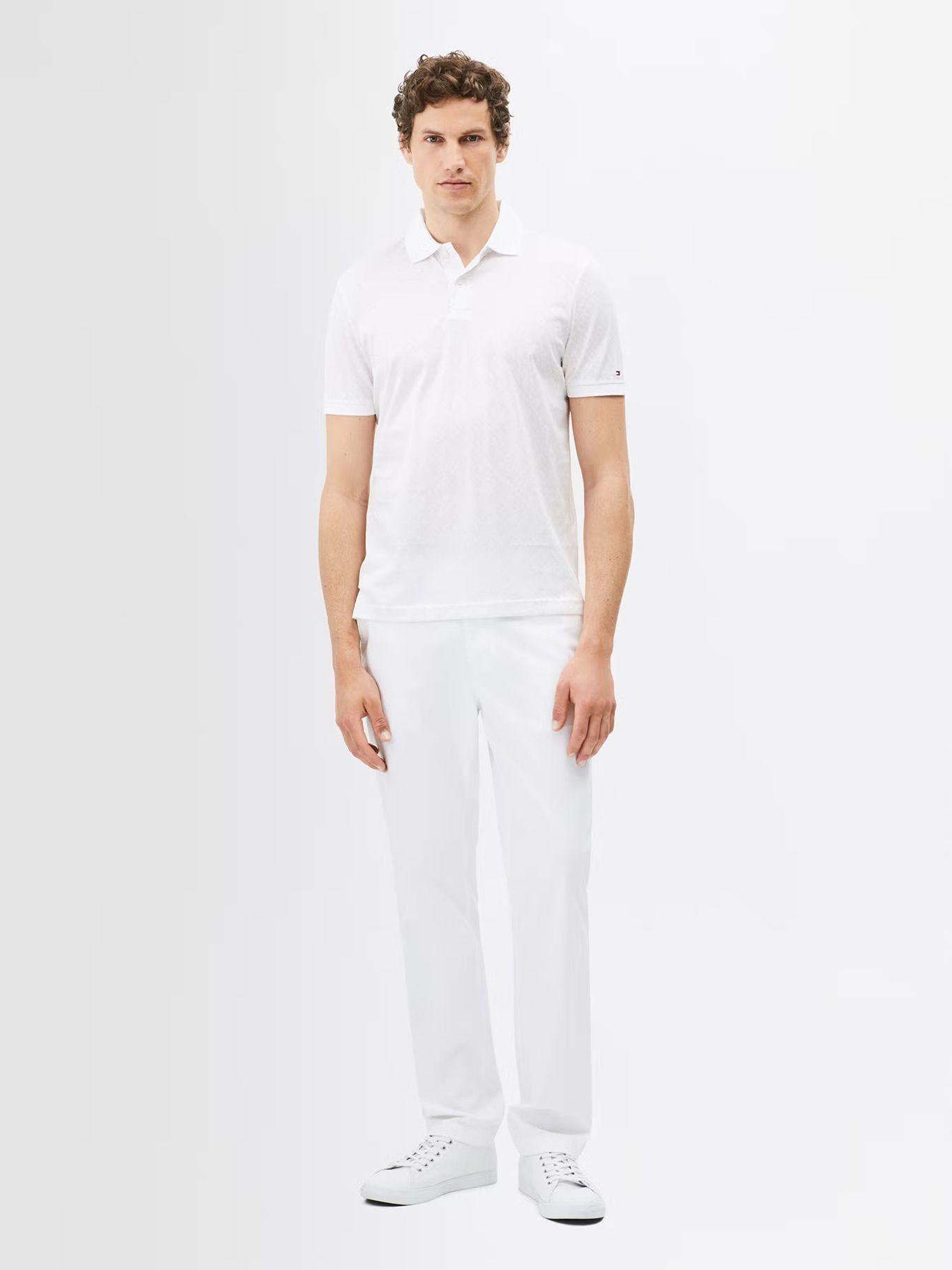 Polo Monogram Regular Fit Blanco Tommy Hilfiger-1