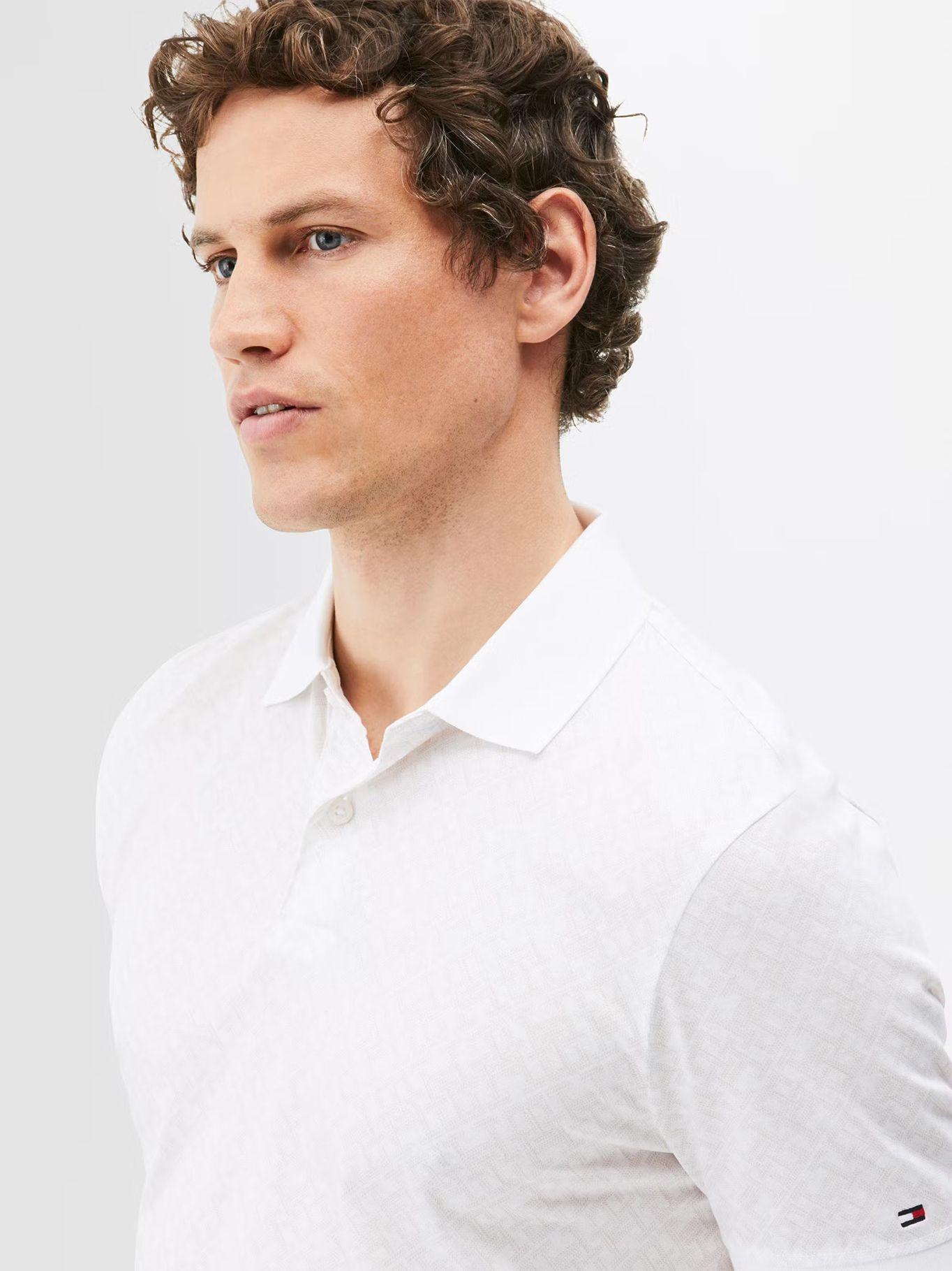 Polo Monogram Regular Fit Blanco Tommy Hilfiger-3