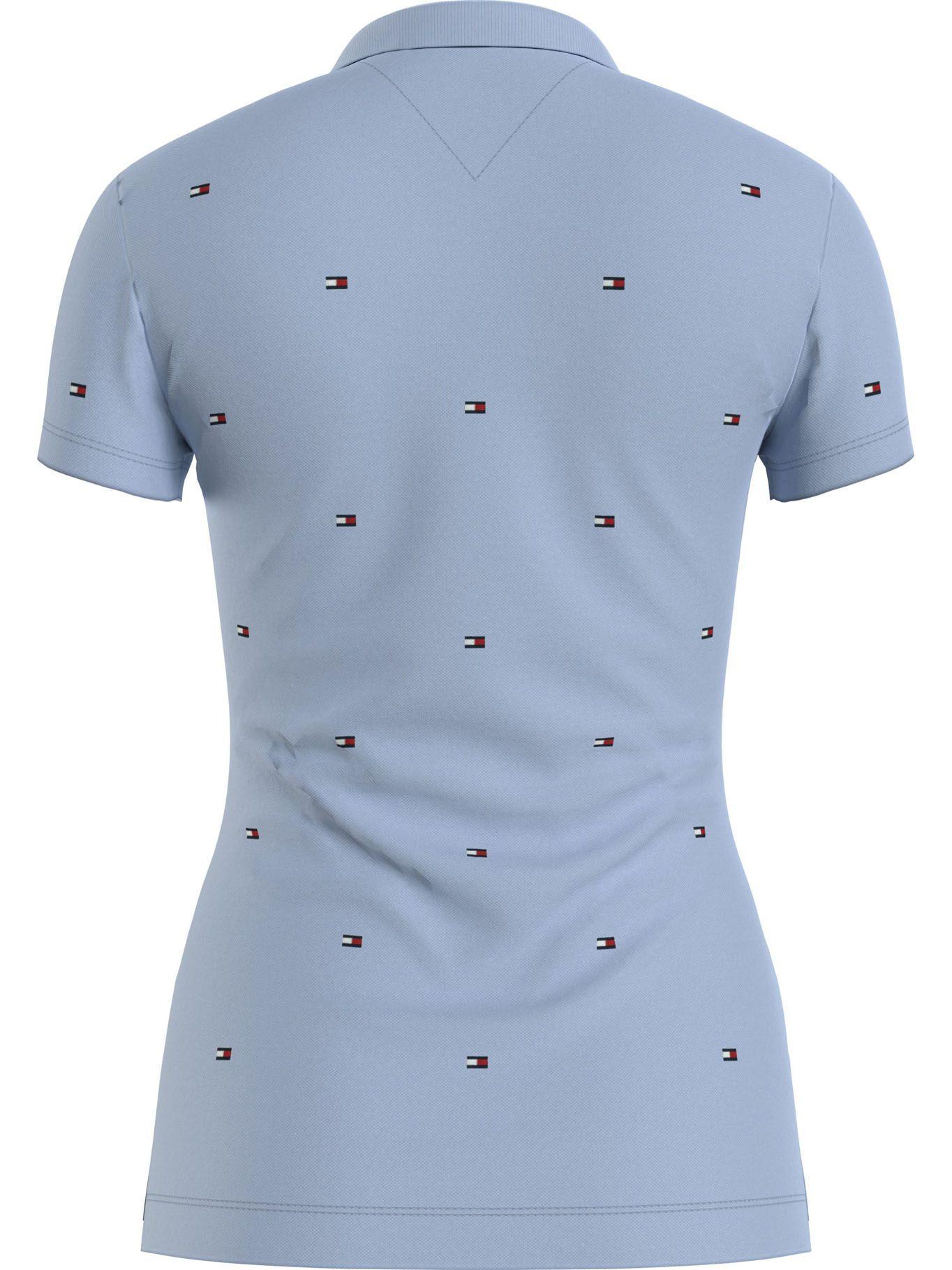 Polo Con Logos Bordados Celeste Tommy Hilfiger-1