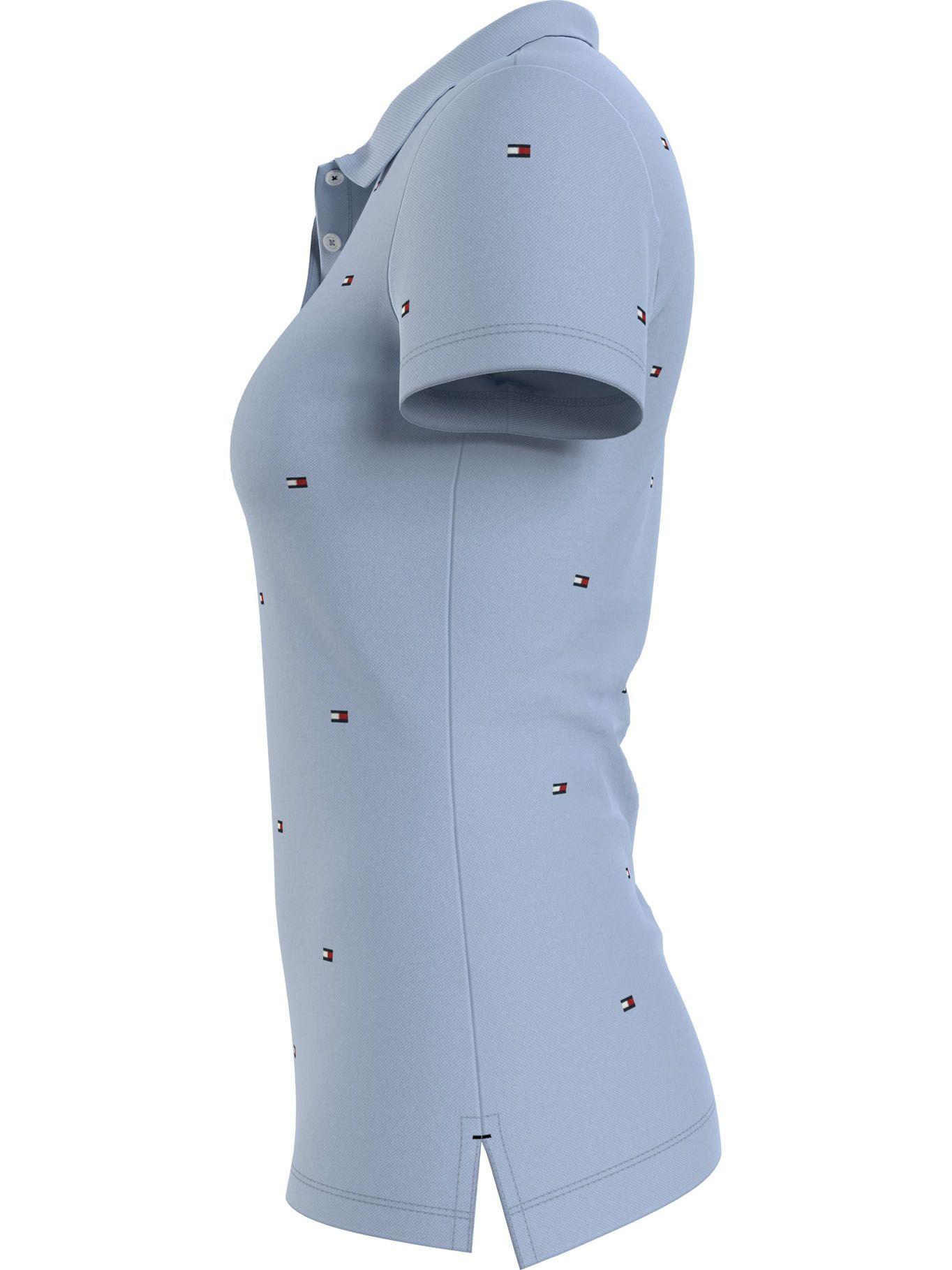 Polo Con Logos Bordados Celeste Tommy Hilfiger-3