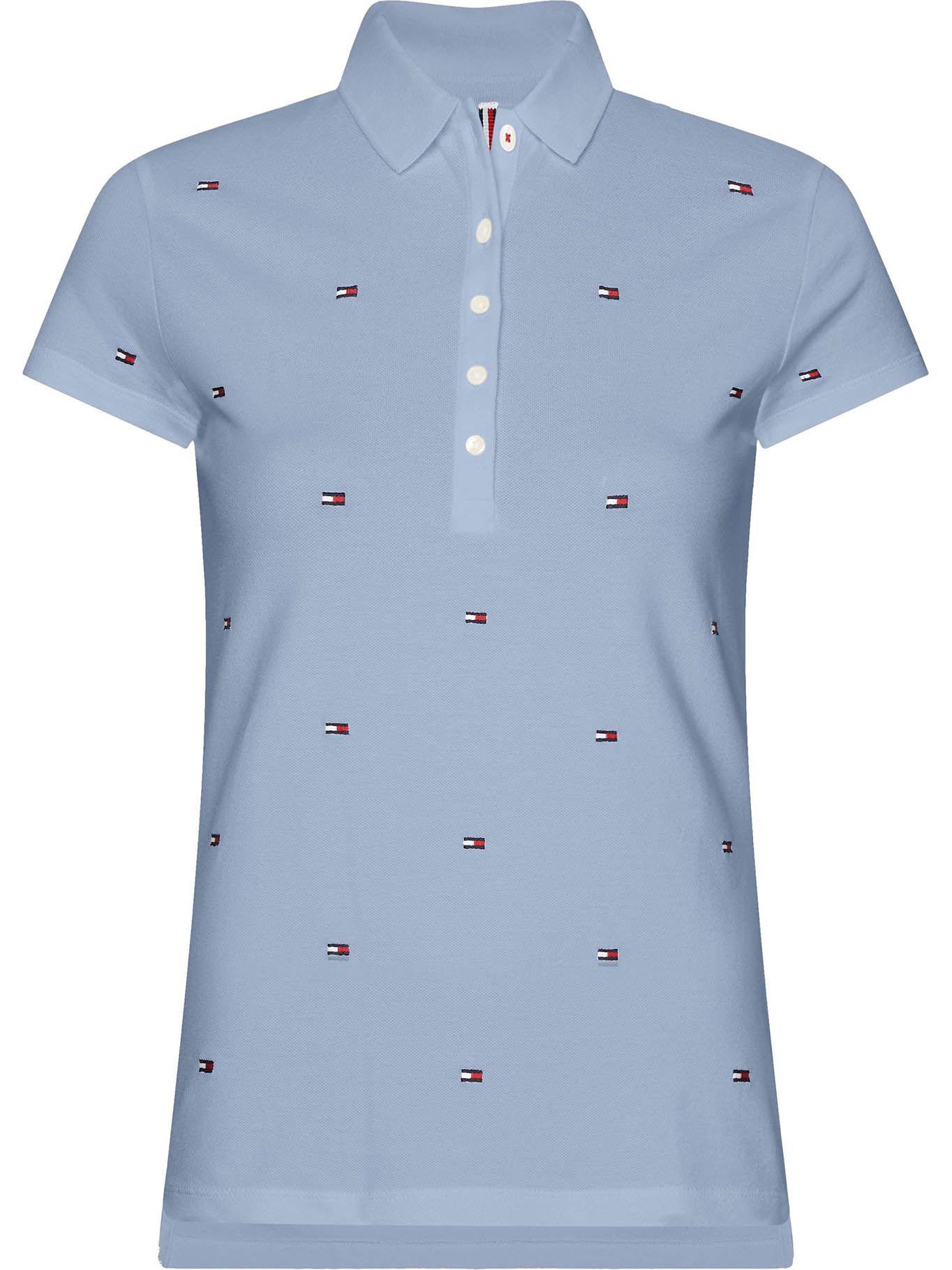 Polo Con Logos Bordados Celeste Tommy Hilfiger-0