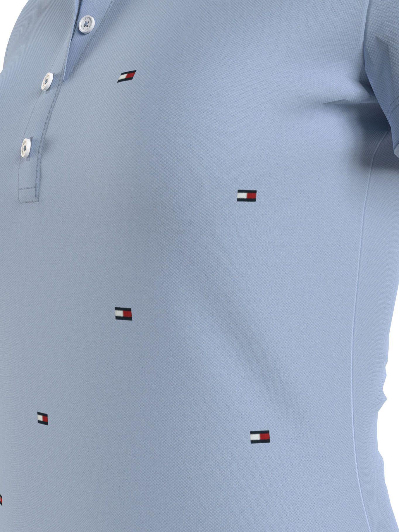 Polo Con Logos Bordados Celeste Tommy Hilfiger-4