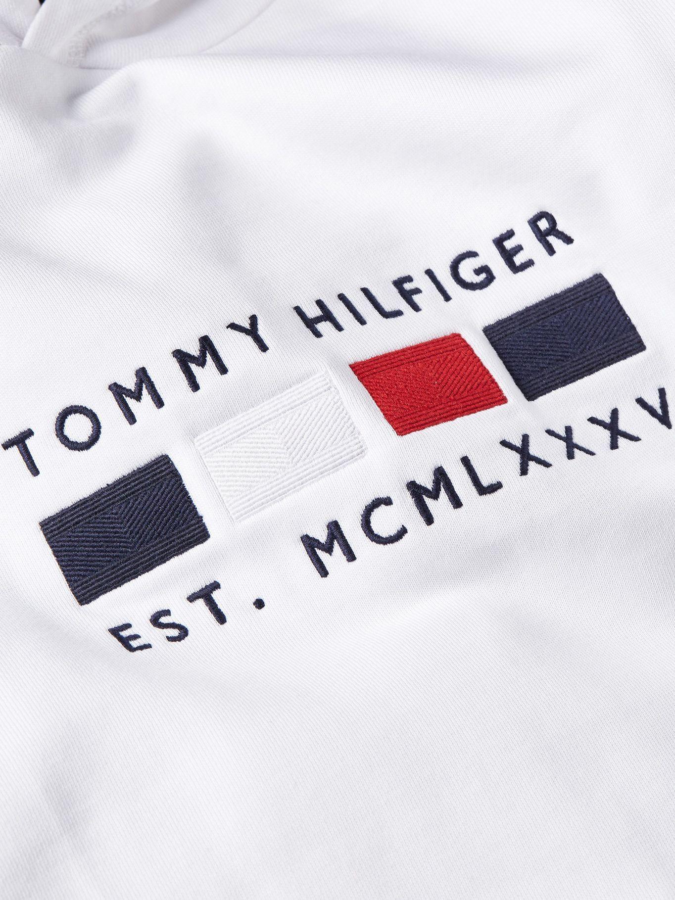 Polerón Hoodie Flags Blanco Tommy Hilfiger F2-3
