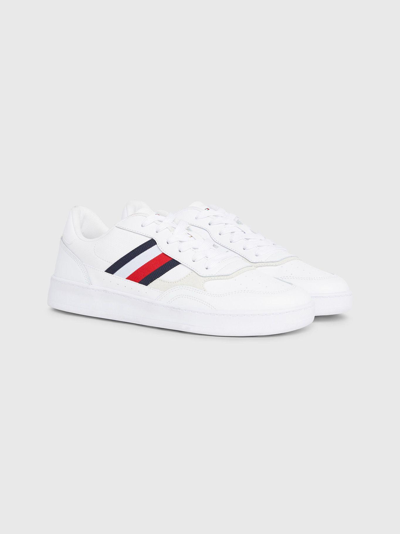 Zapatillas Retro De Cuero Y Logo Blanco Tommy Hilfiger-0