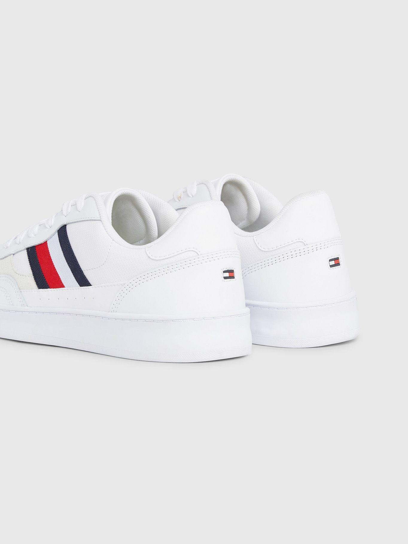 Zapatillas Retro De Cuero Y Logo Blanco Tommy Hilfiger-1