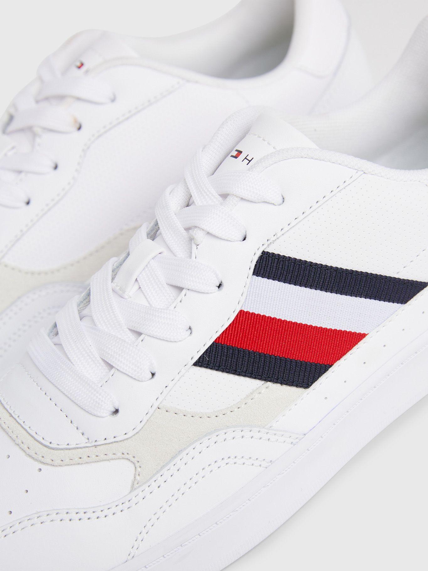 Zapatillas Retro De Cuero Y Logo Blanco Tommy Hilfiger-2