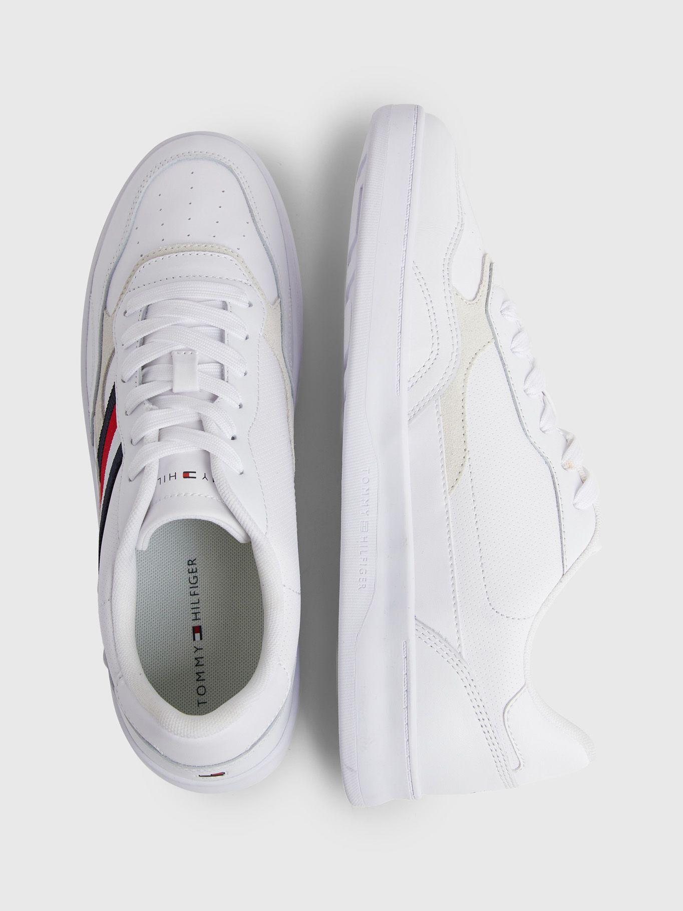 Zapatillas Retro De Cuero Y Logo Blanco Tommy Hilfiger-3