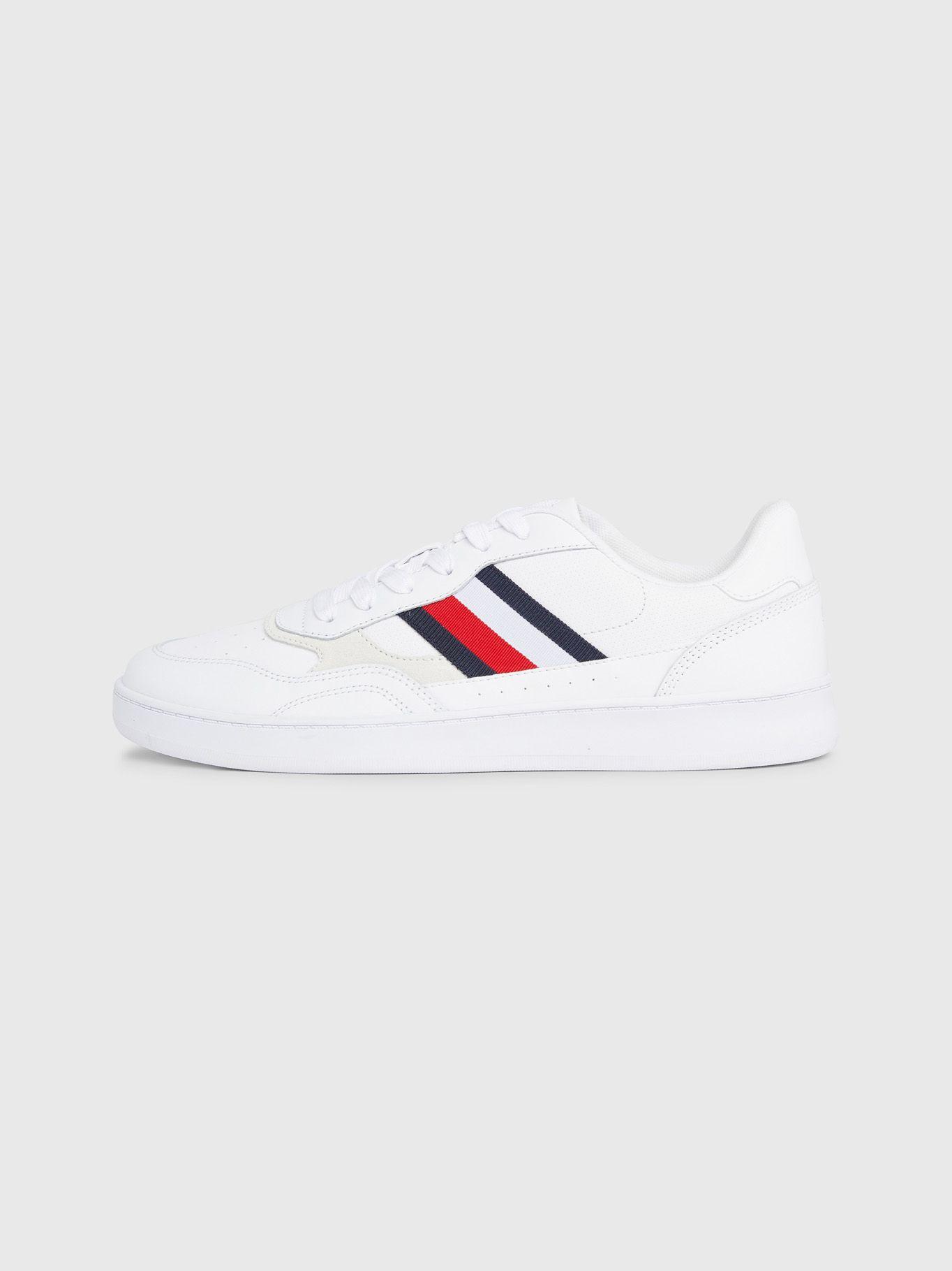 Zapatillas Retro De Cuero Y Logo Blanco Tommy Hilfiger-4