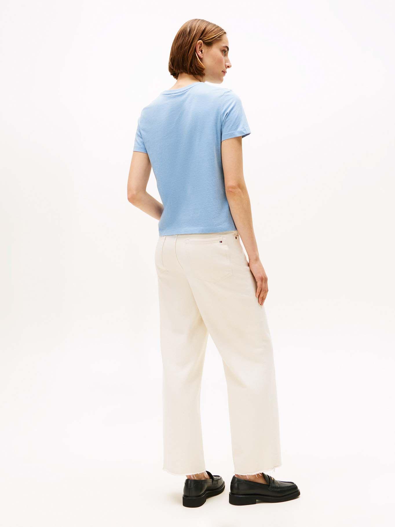 Polera Con Logo Texturizado Celeste Tommy Hilfiger-2