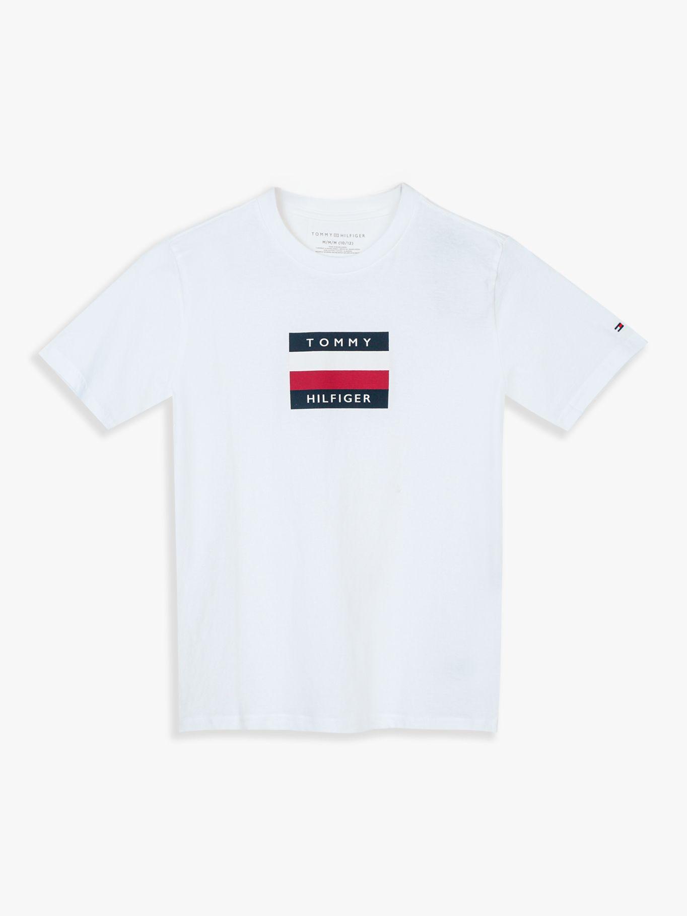 Polera De Niño Con Logo Signature Blanco Tommy Hilfiger-0