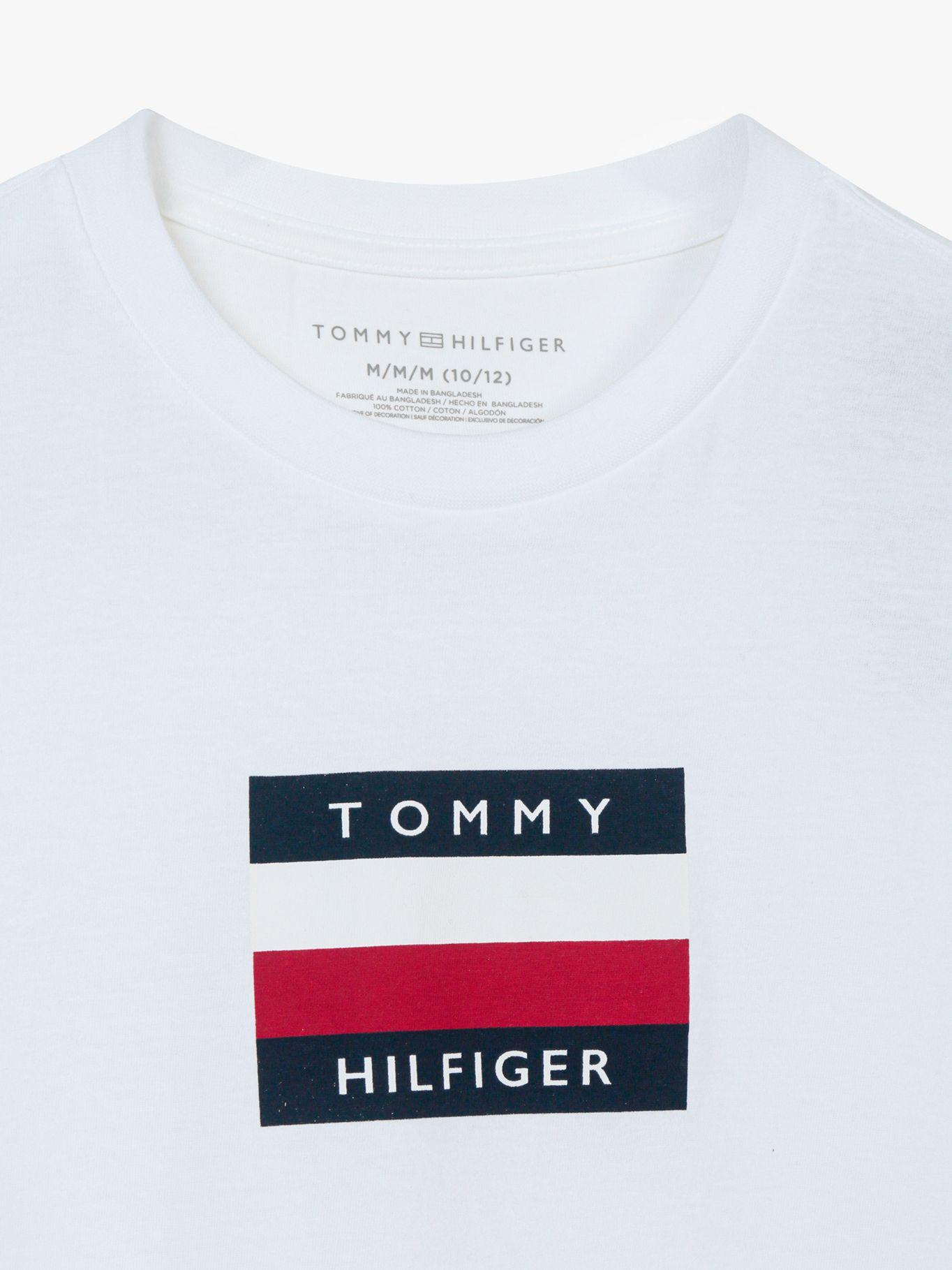 Polera De Niño Con Logo Signature Blanco Tommy Hilfiger-2