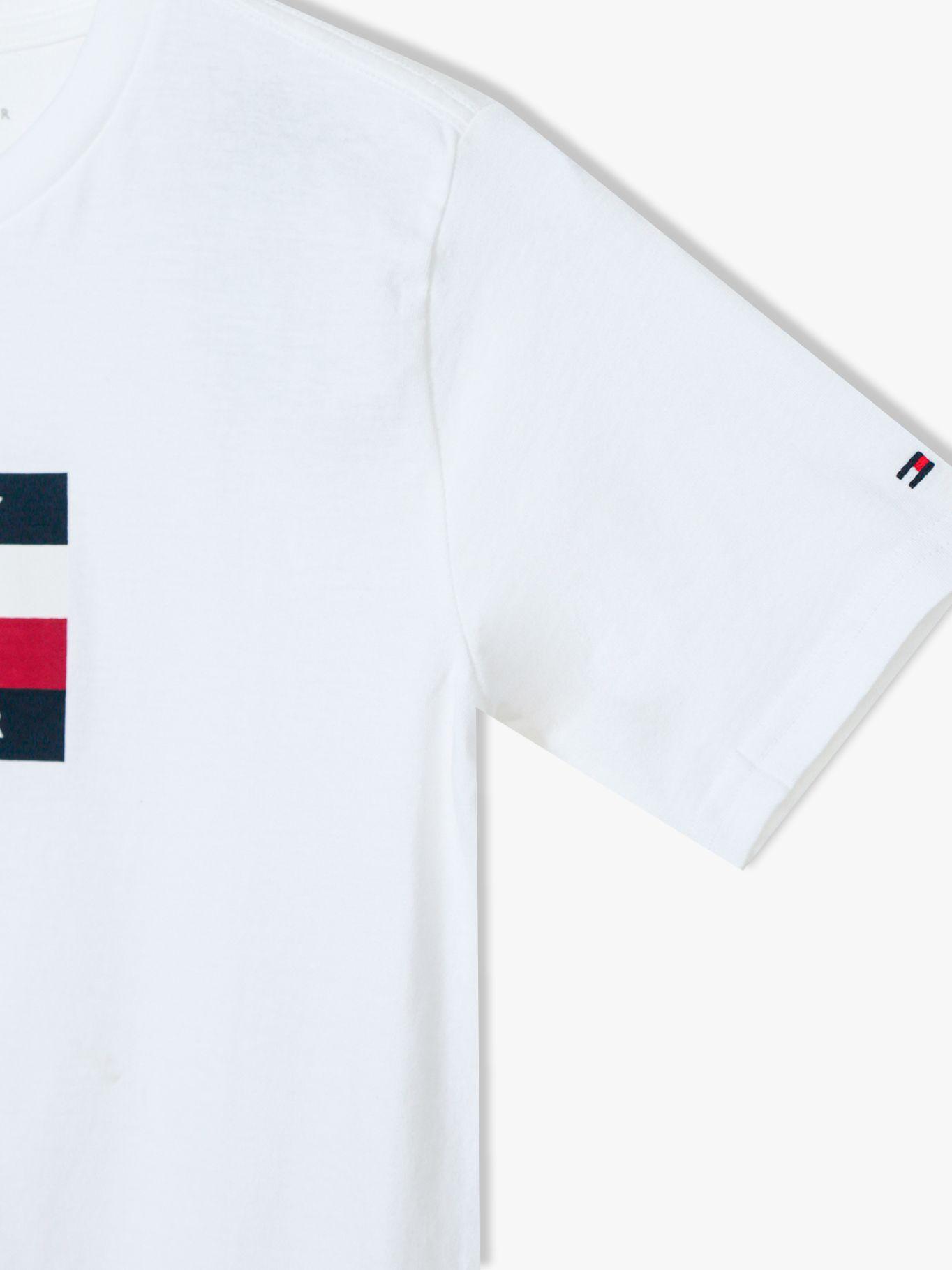 Polera De Niño Con Logo Signature Blanco Tommy Hilfiger-3