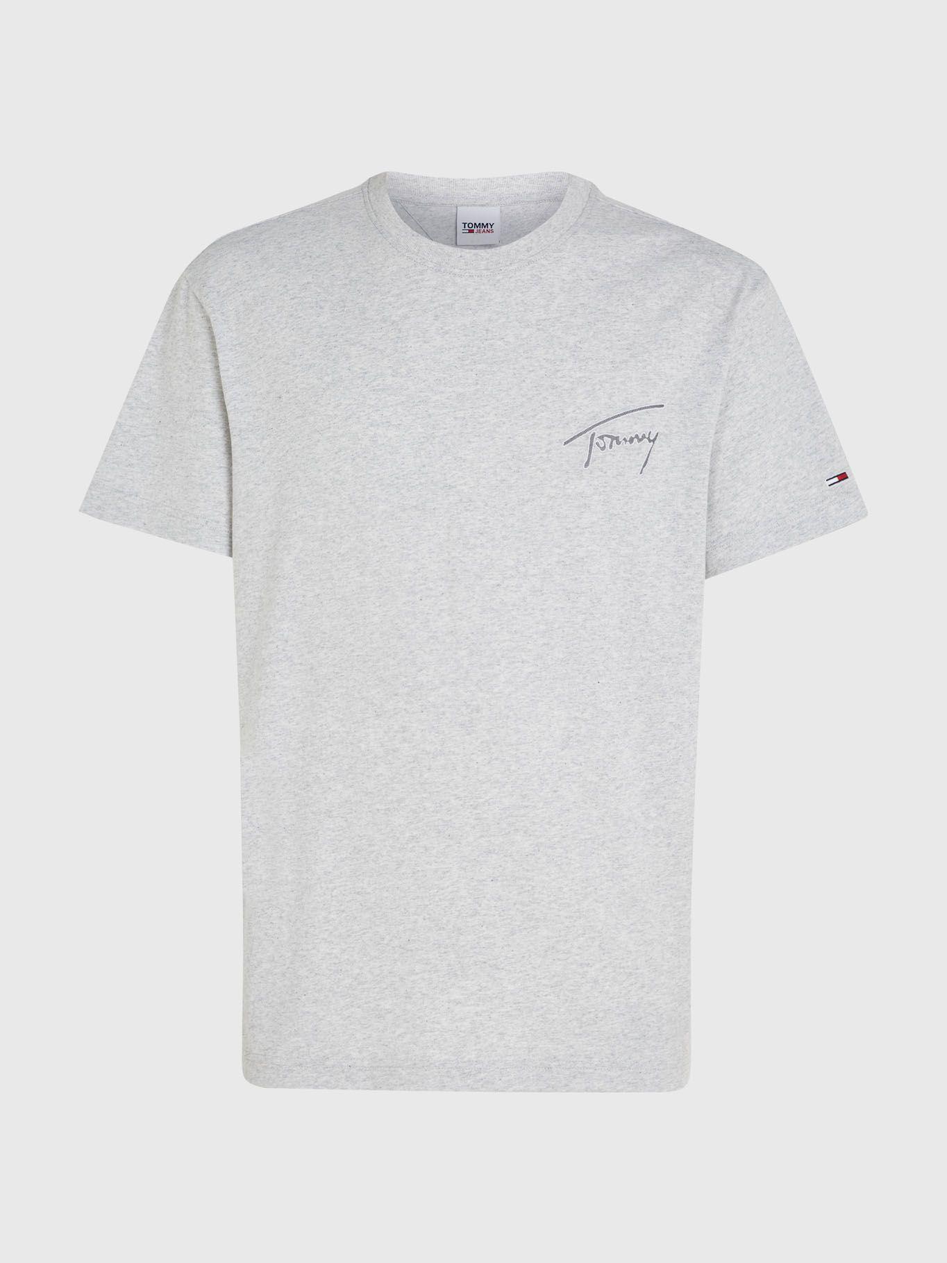 Polera Clásica Signature Gris Tommy Jeans-4