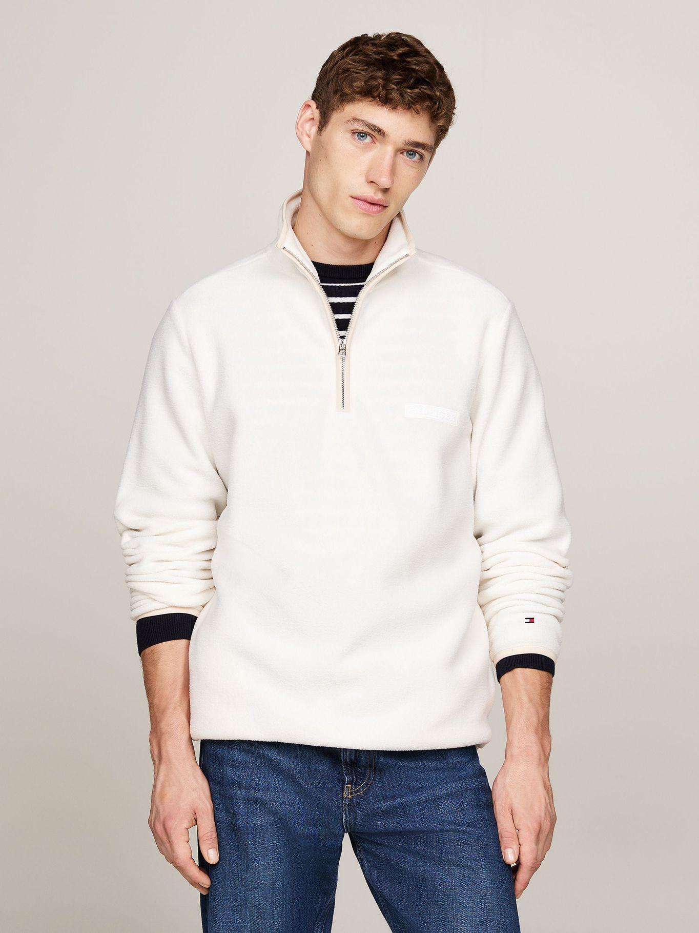 Polerón Cuello Y Media Cremallera Blanco Tommy Hilfiger-0