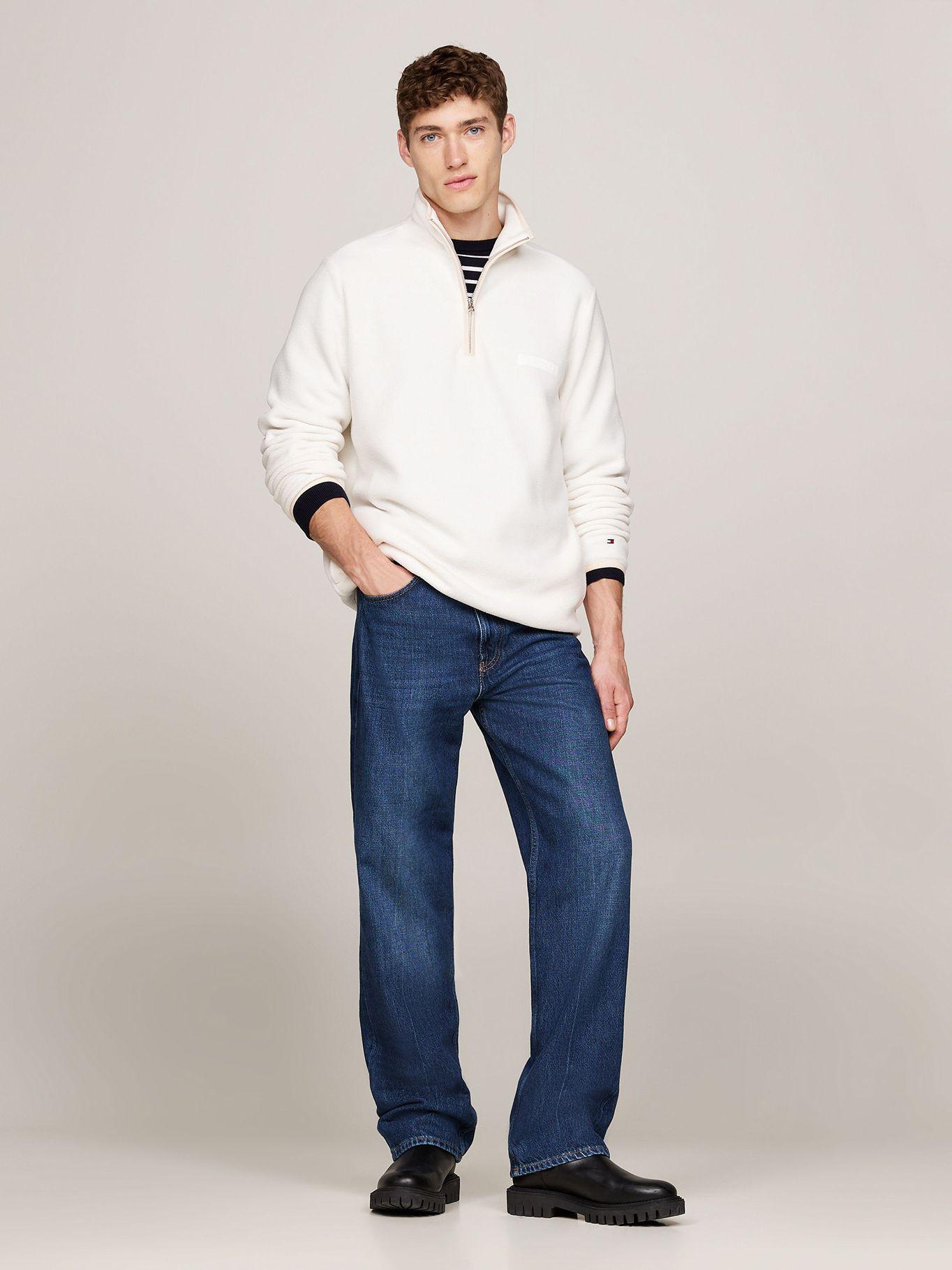 Polerón Cuello Y Media Cremallera Blanco Tommy Hilfiger-1
