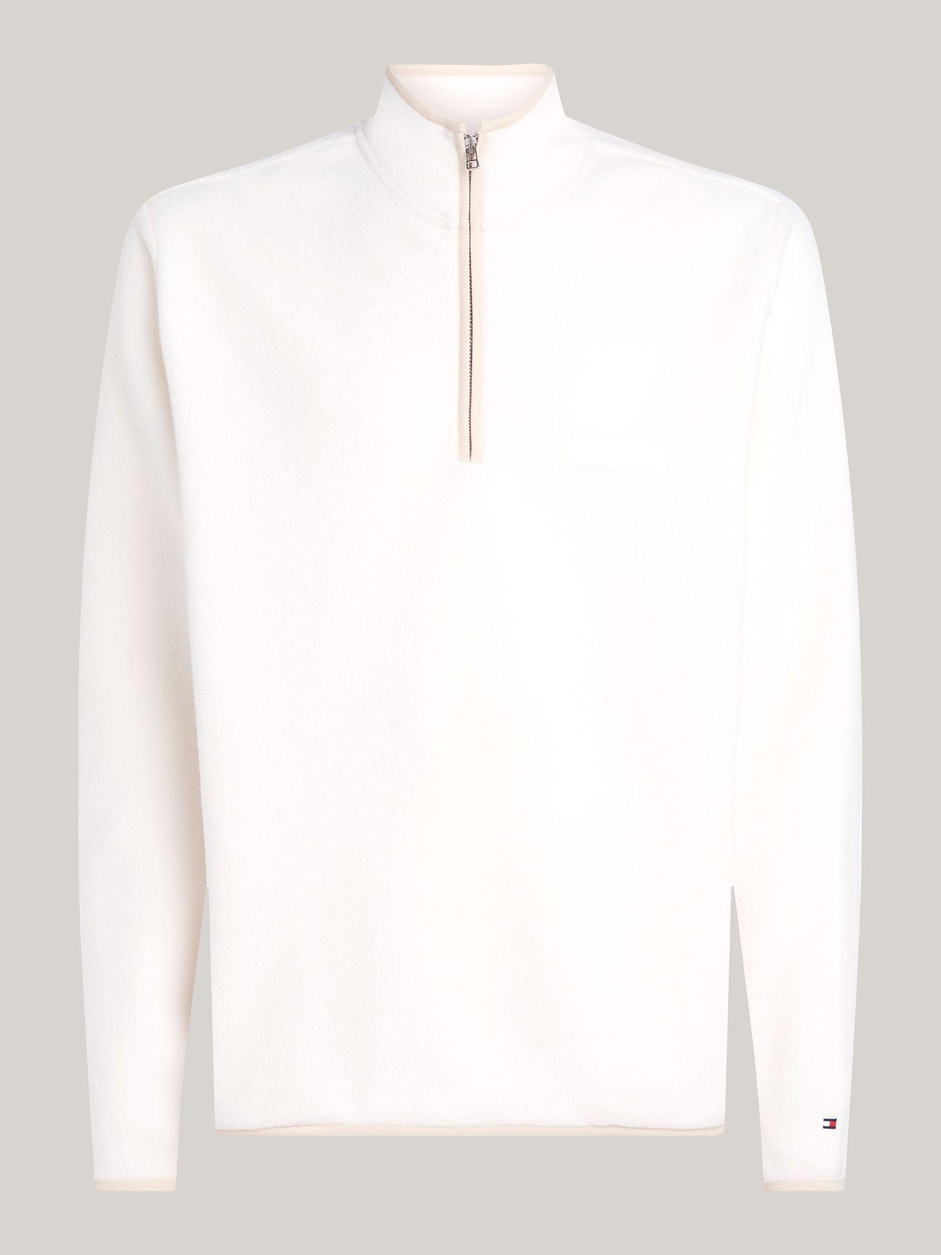 Polerón Cuello Y Media Cremallera Blanco Tommy Hilfiger-4