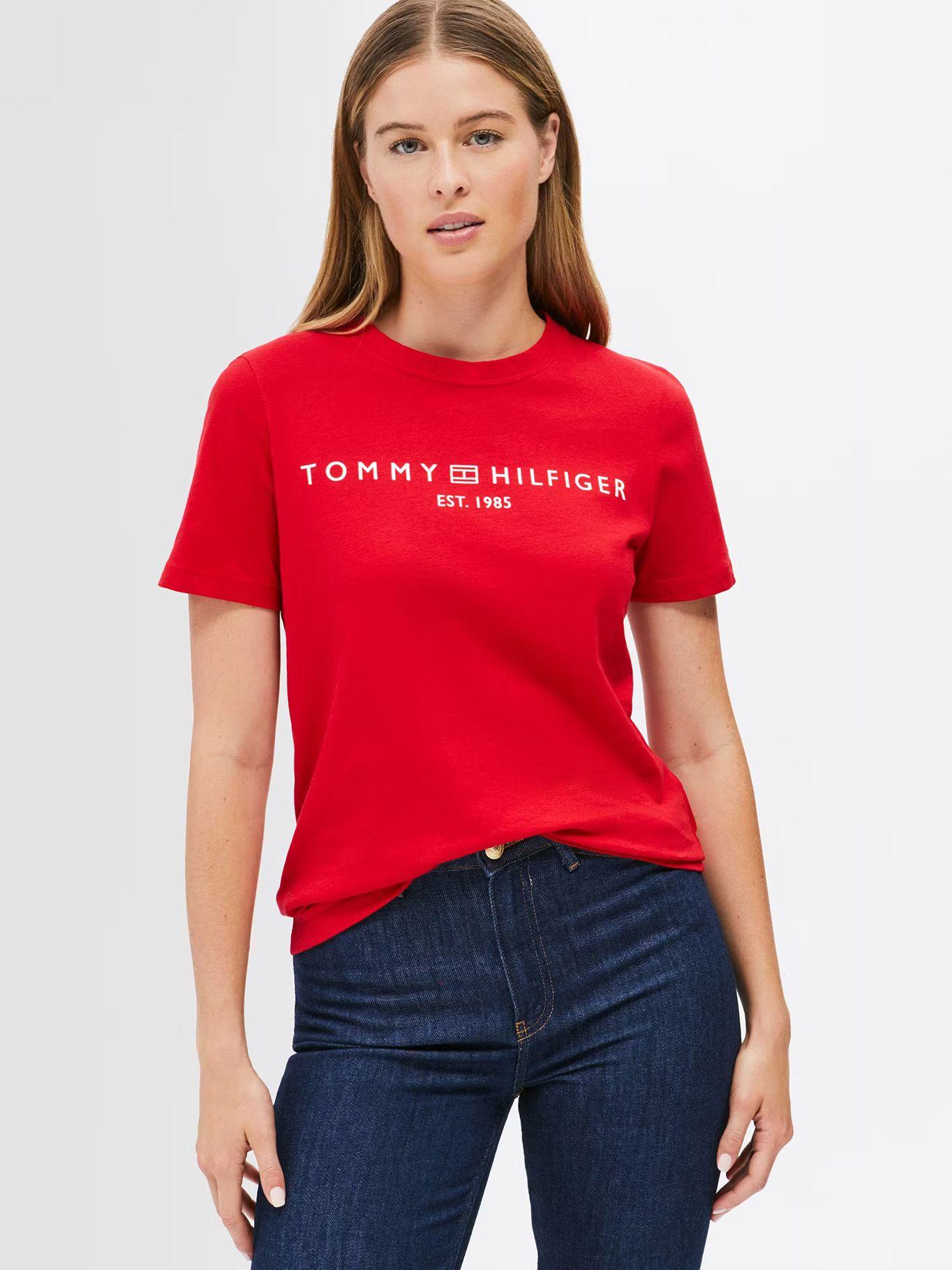 Polera Signature De Logo Rojo XLG Tommy Hilfiger-0