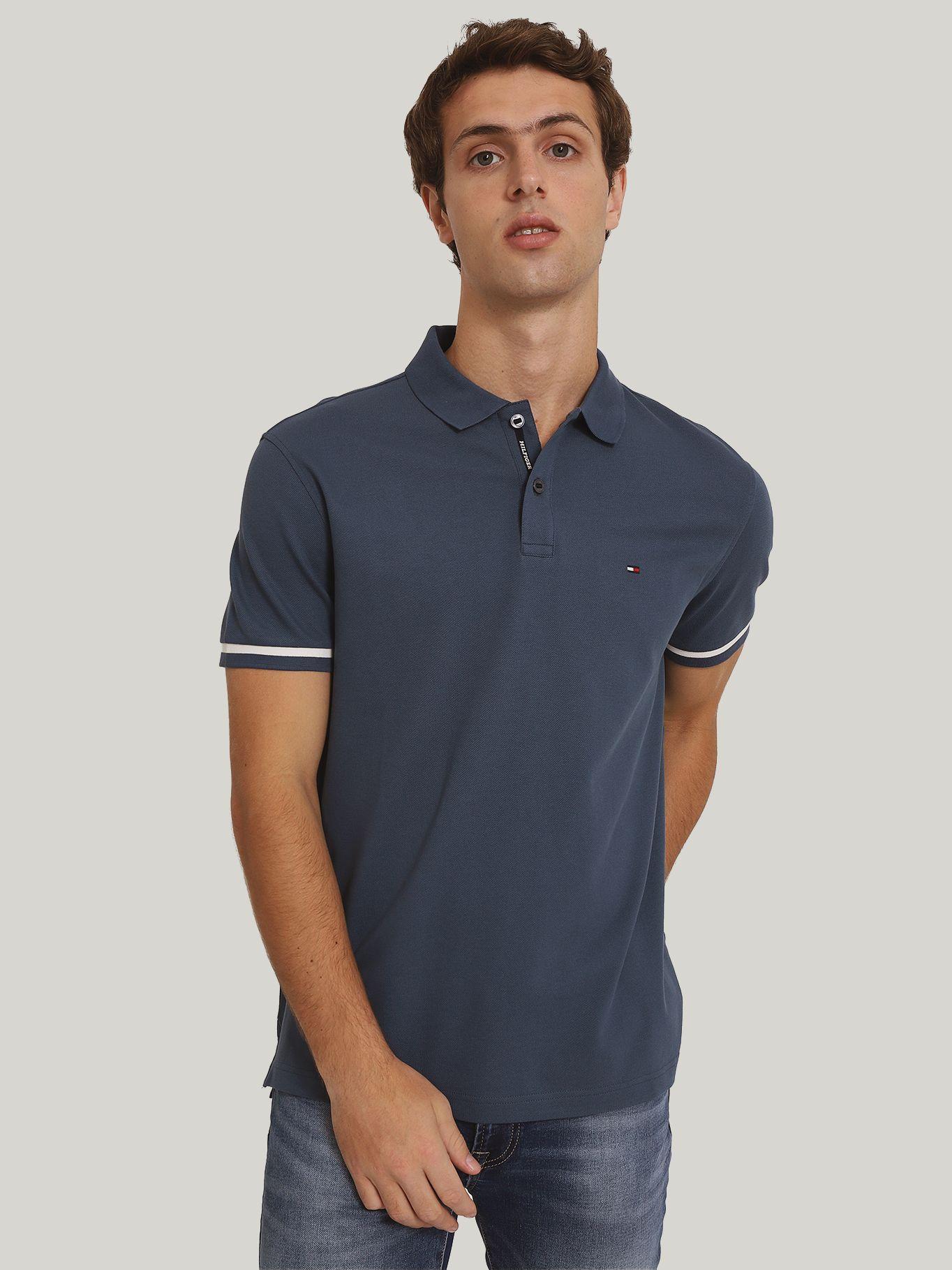 Polo Under Placket Regular Fit Azul Tommy Hilfiger-0