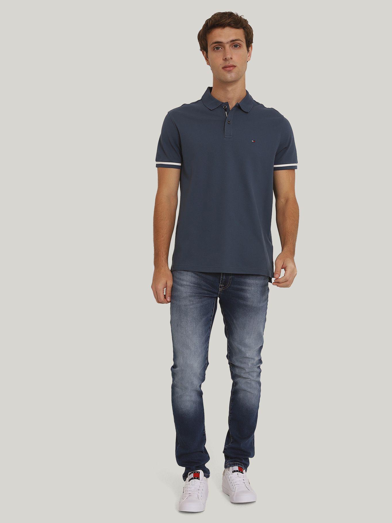 Polo Under Placket Regular Fit Azul Tommy Hilfiger-1