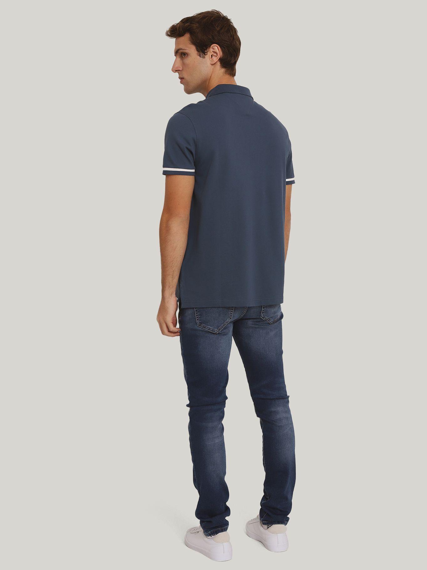 Polo Under Placket Regular Fit Azul Tommy Hilfiger-2