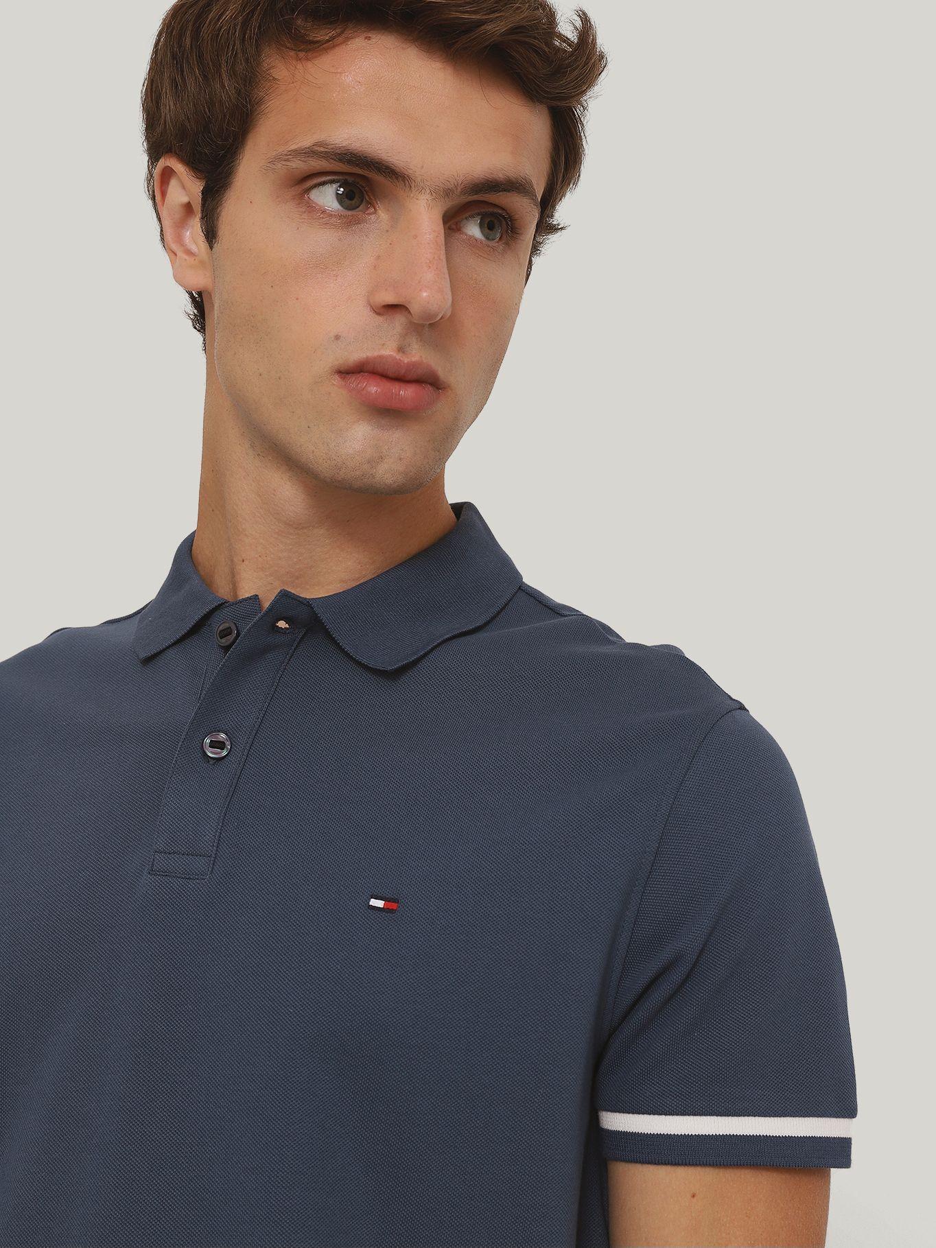 Polo Under Placket Regular Fit Azul Tommy Hilfiger-3