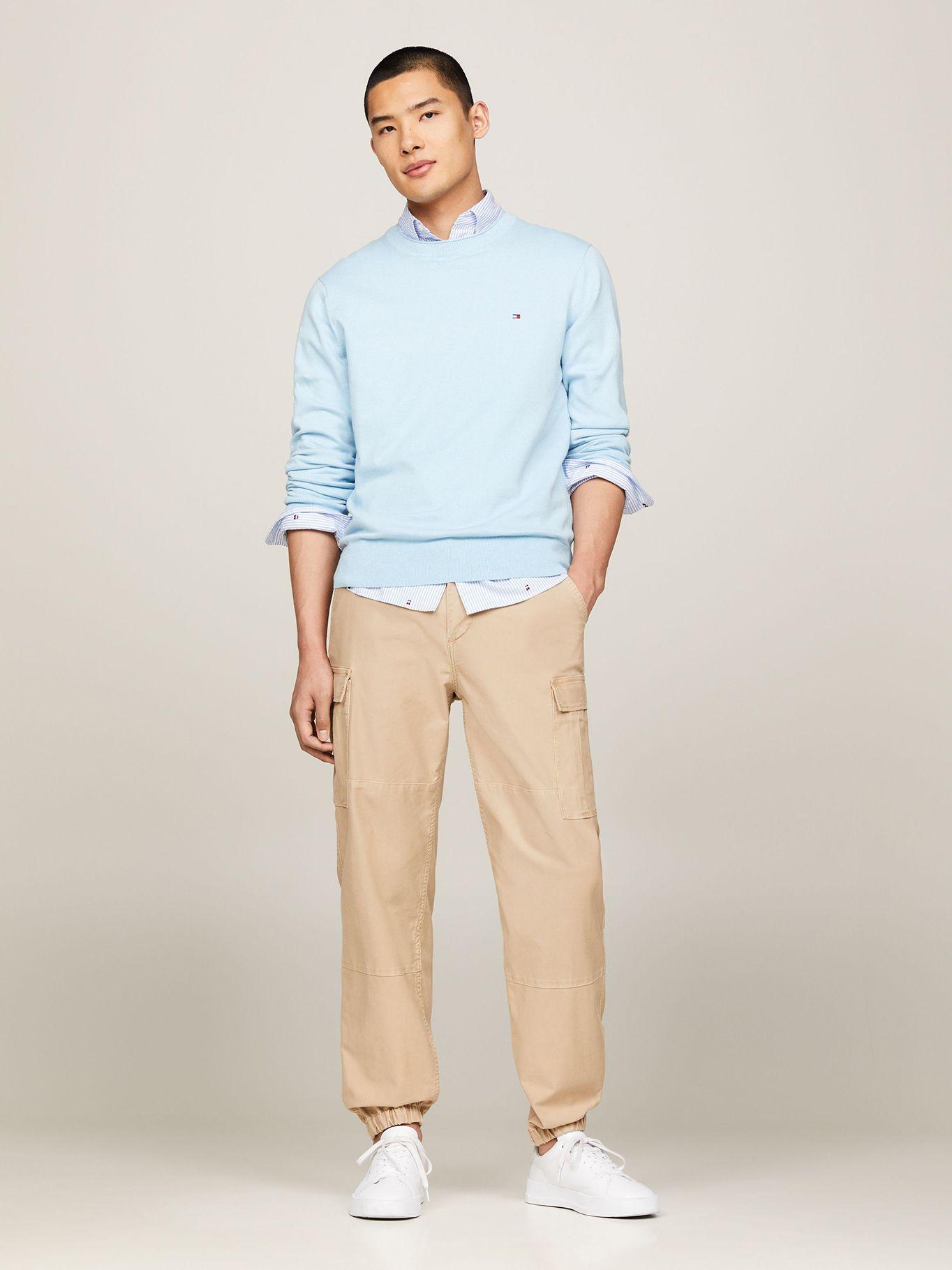 Sweater Punto Mouliné C-Neck Azul Tommy Hilfiger-1