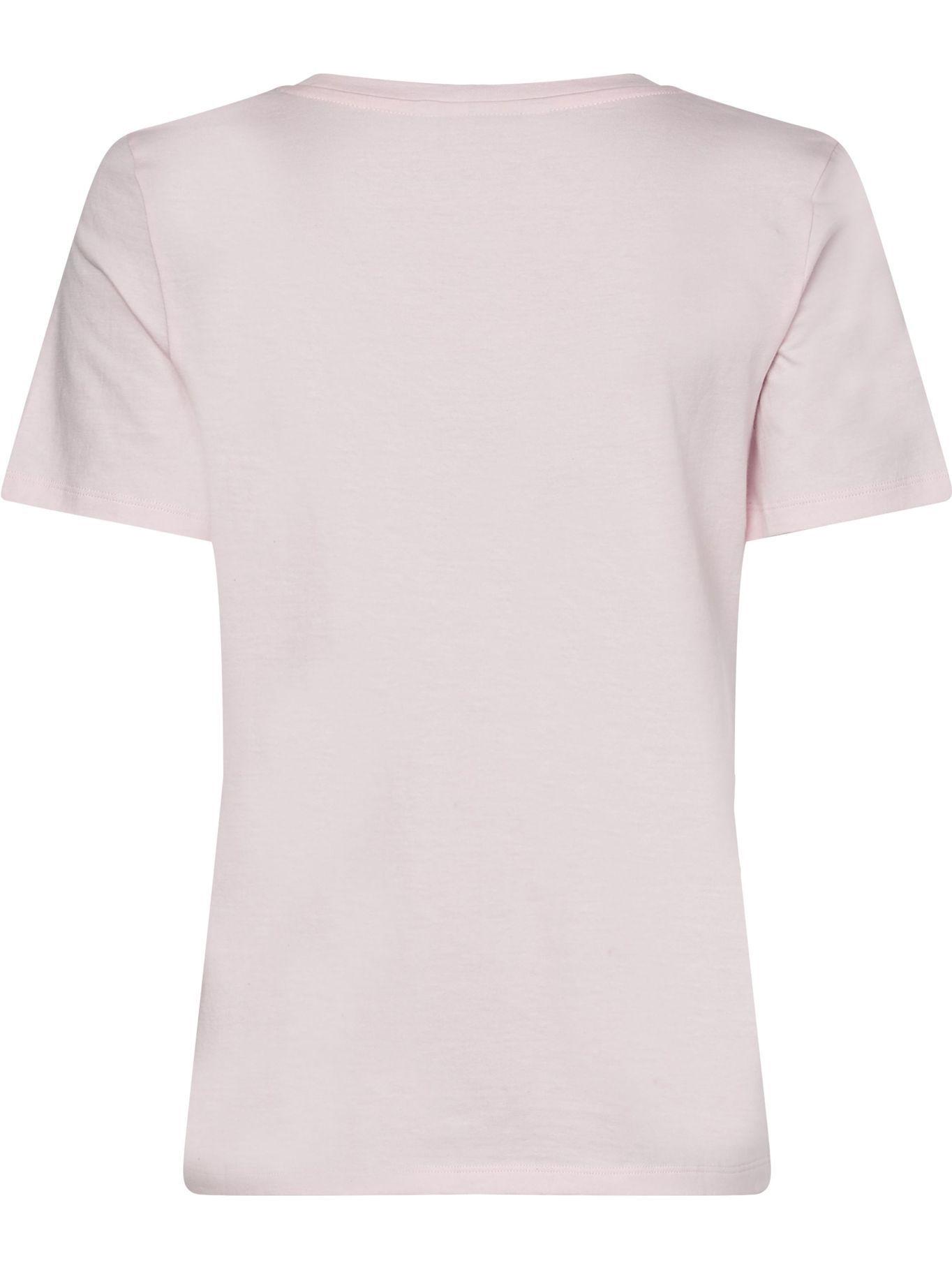 Polera Text Print Rosado Tommy Hilfiger A2-1