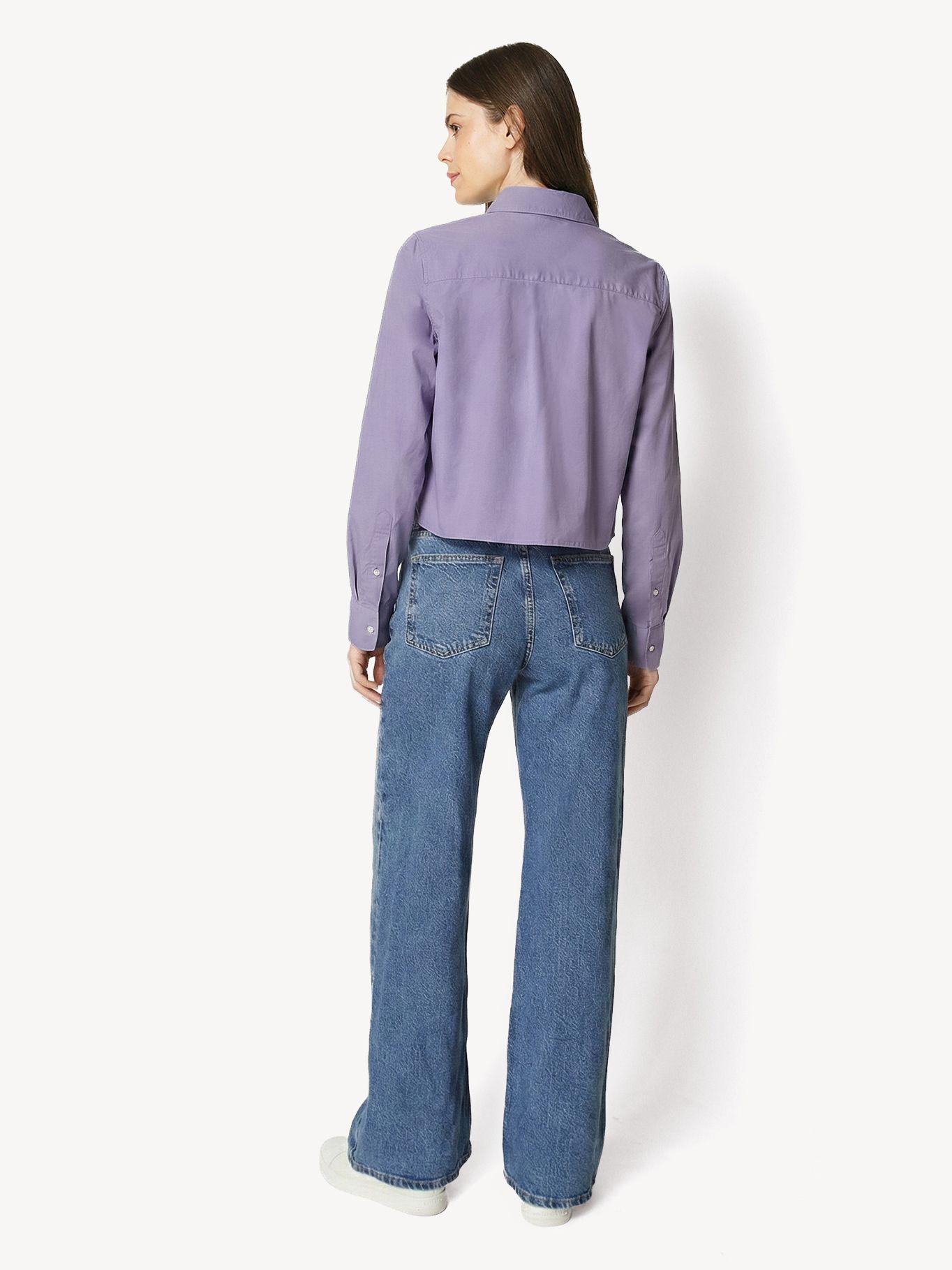 Camisa Classic Poplin Cropped Lila Tommy Hilfiger-2