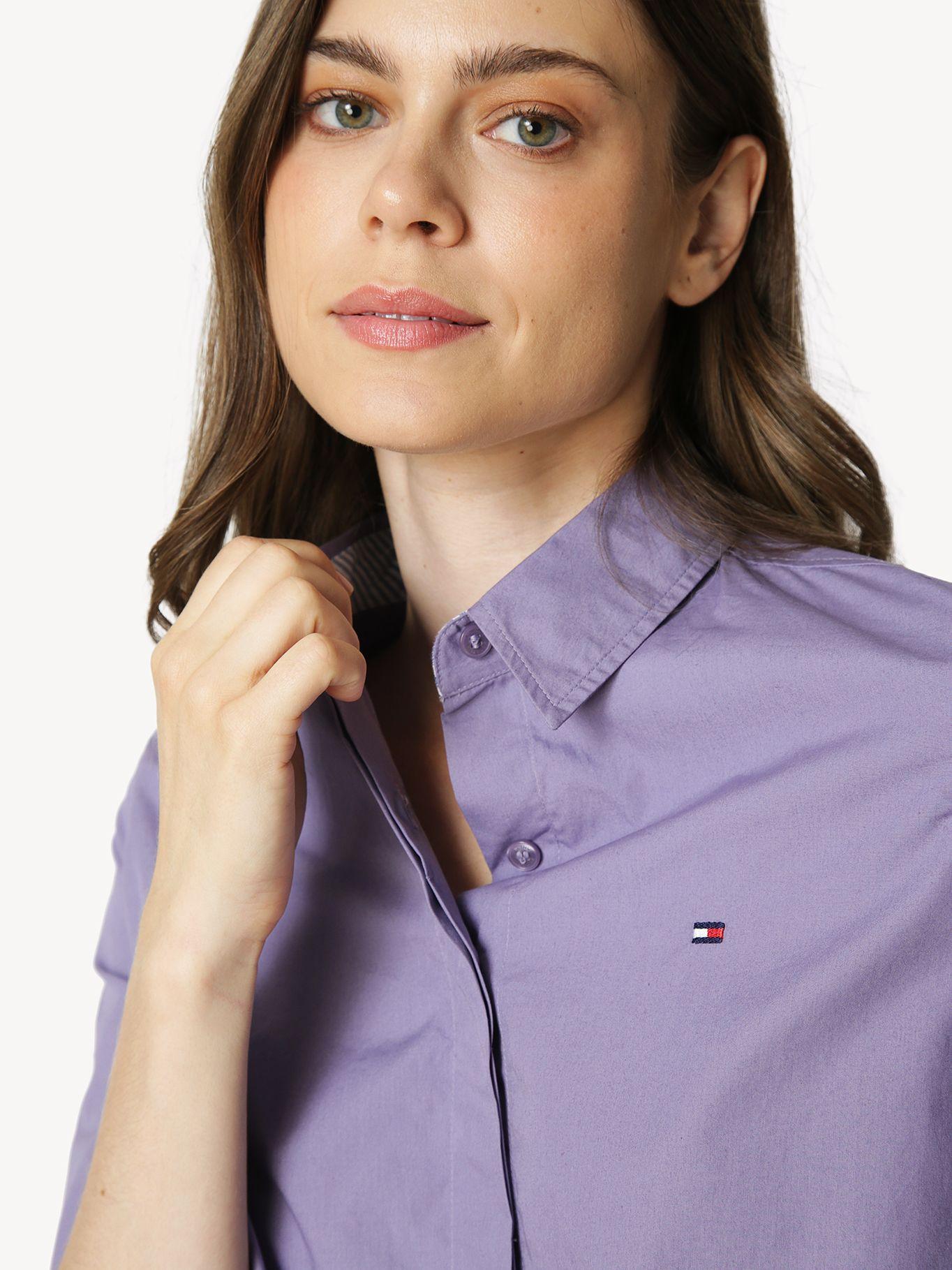 Camisa Classic Poplin Cropped Lila Tommy Hilfiger-4