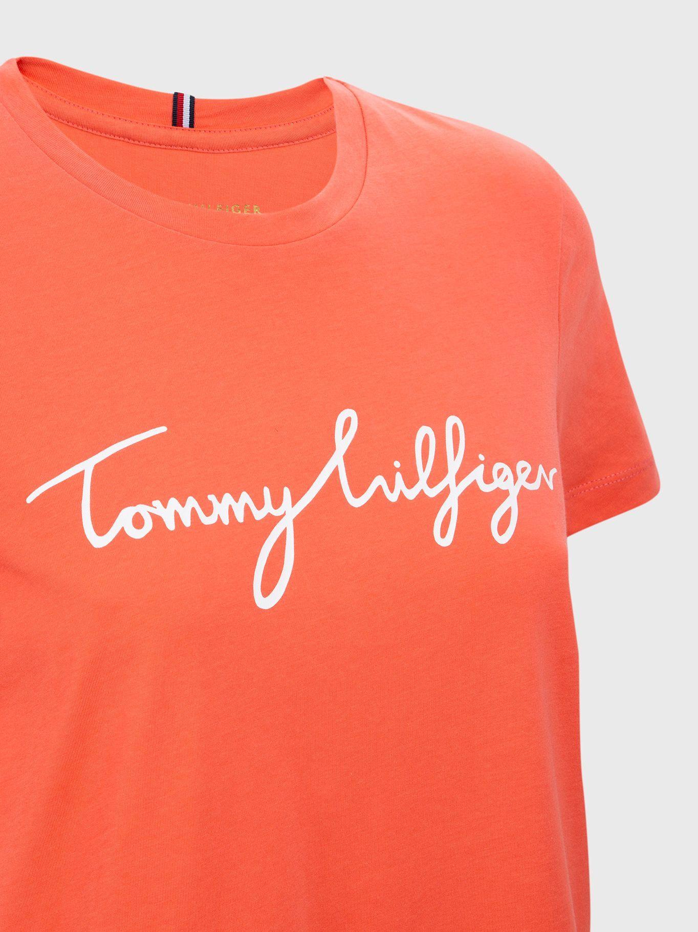 Polera Logo Gráfico C-Neck Rosado Tommy Hilfiger M23-3