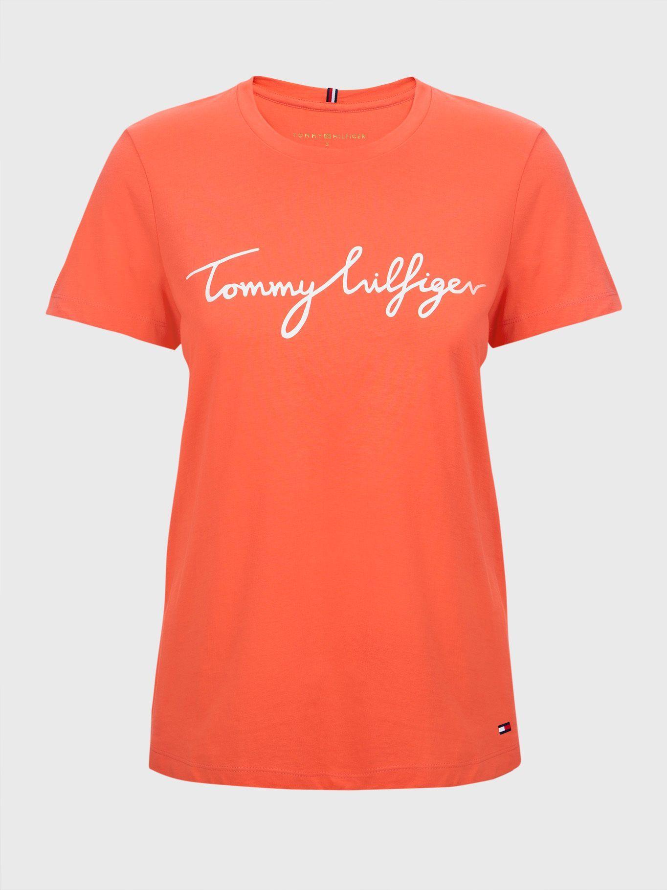 Polera Logo Gráfico C-Neck Rosado Tommy Hilfiger M23-0