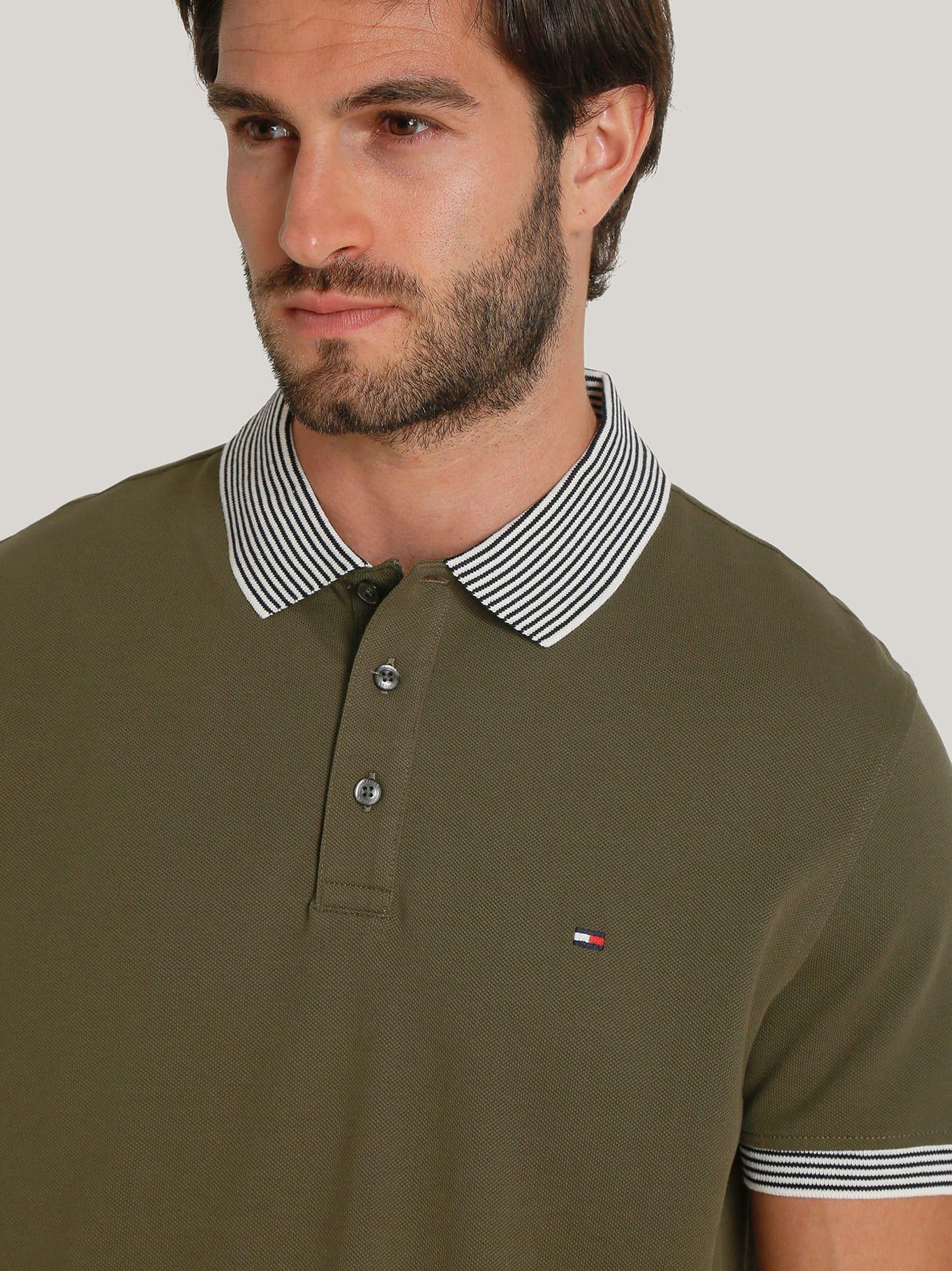 Polo Con Rayas Regular Fit Verde Tommy Hilfiger-3