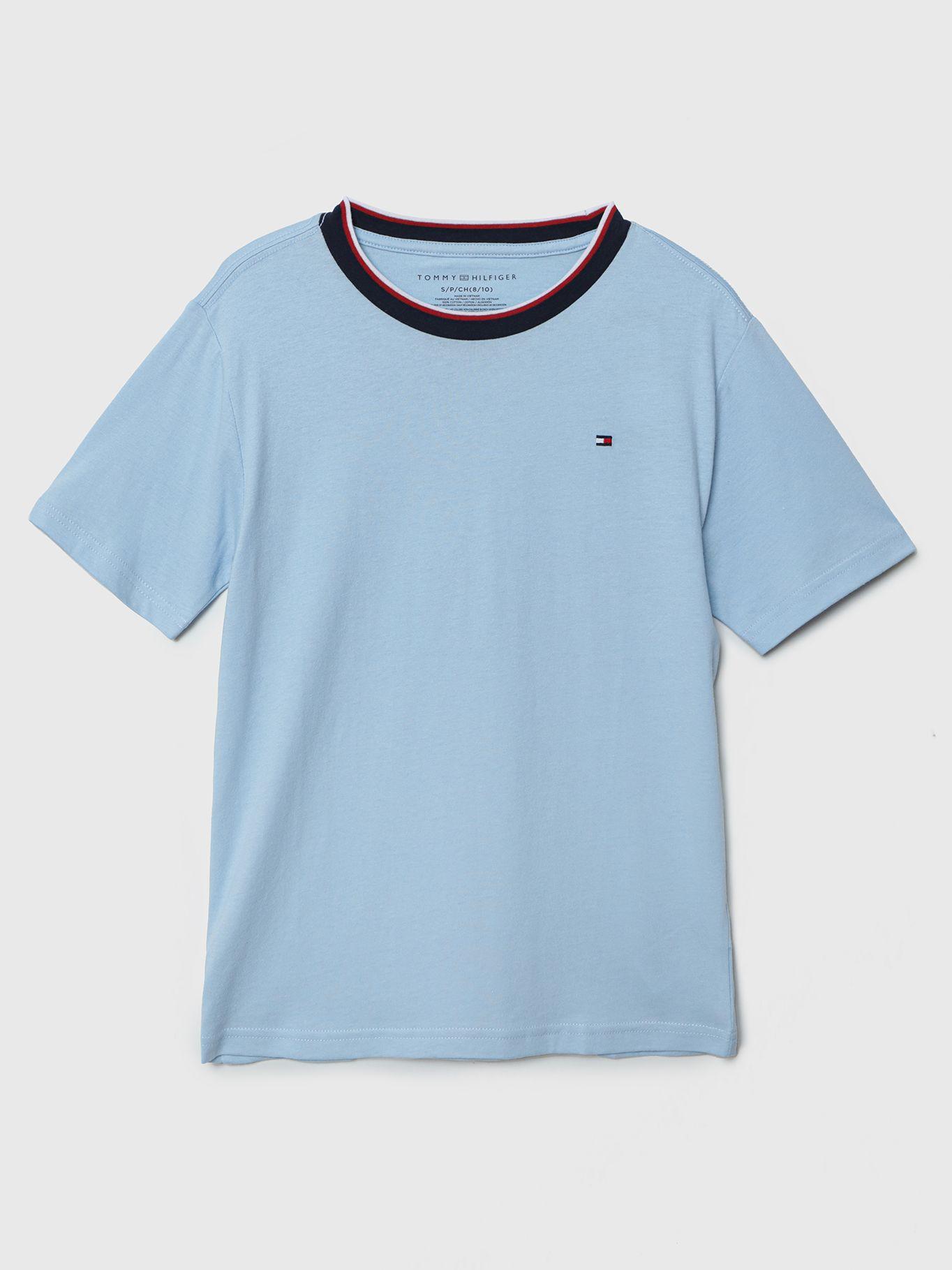 Polera Con Cuello A Contraste Celeste Tommy Hilfiger-0