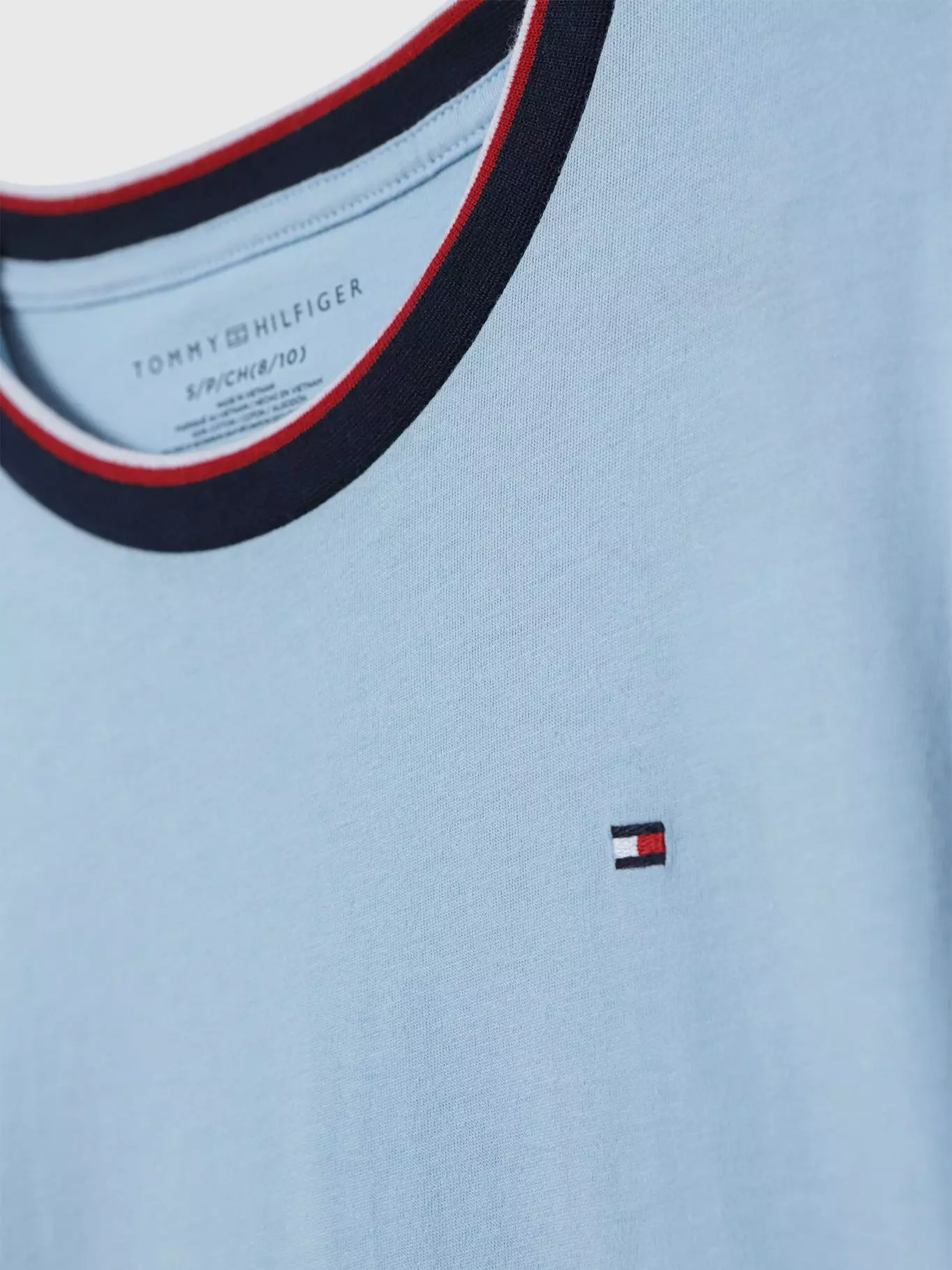 Polera Con Cuello A Contraste Celeste Tommy Hilfiger-3