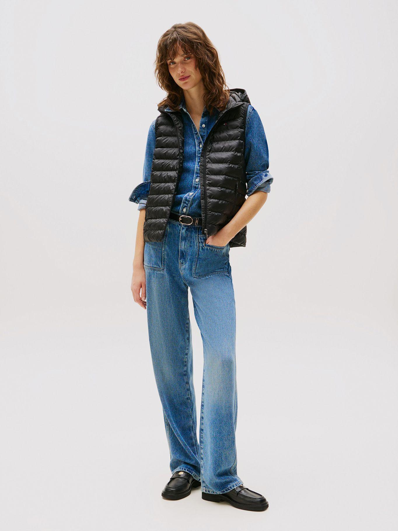 Parka Vest Acolchada Global Stripe Negro Tommy Hilfiger-1