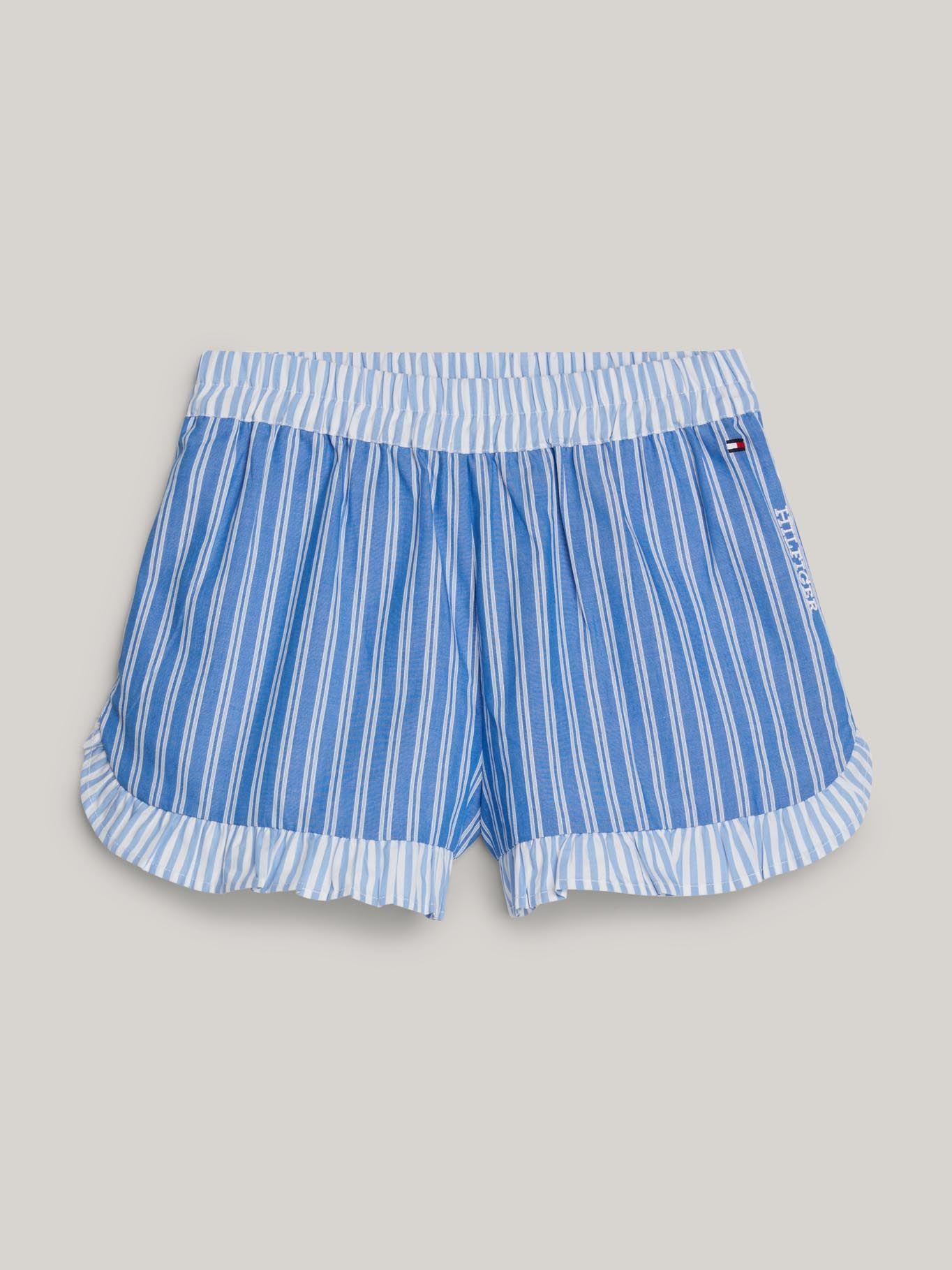 Short Amplios A Rayas Con Vuelos Celeste Tommy Hilfiger-4