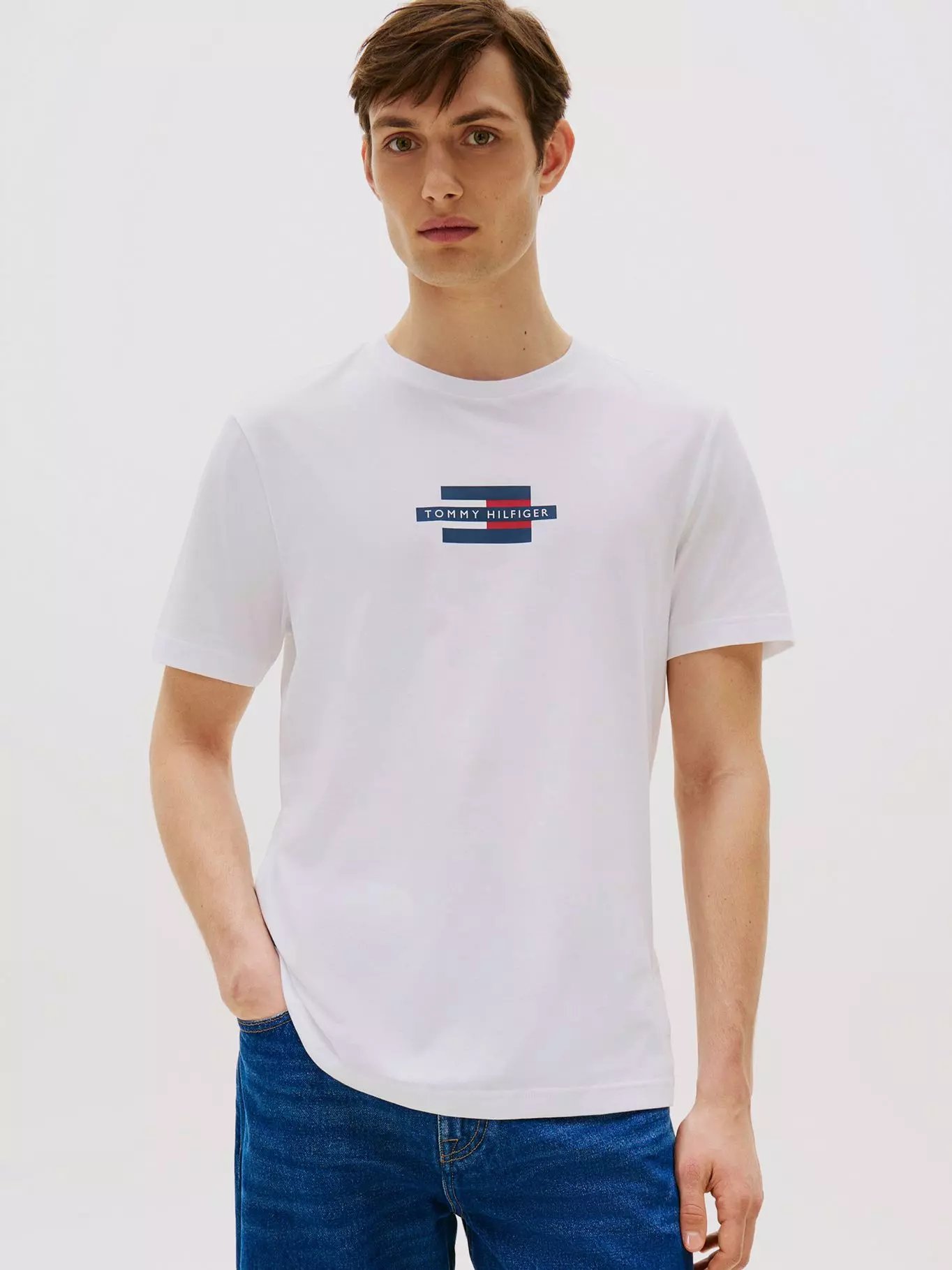 Polera Flag Box Logo Blanco Tommy Hilfiger-0