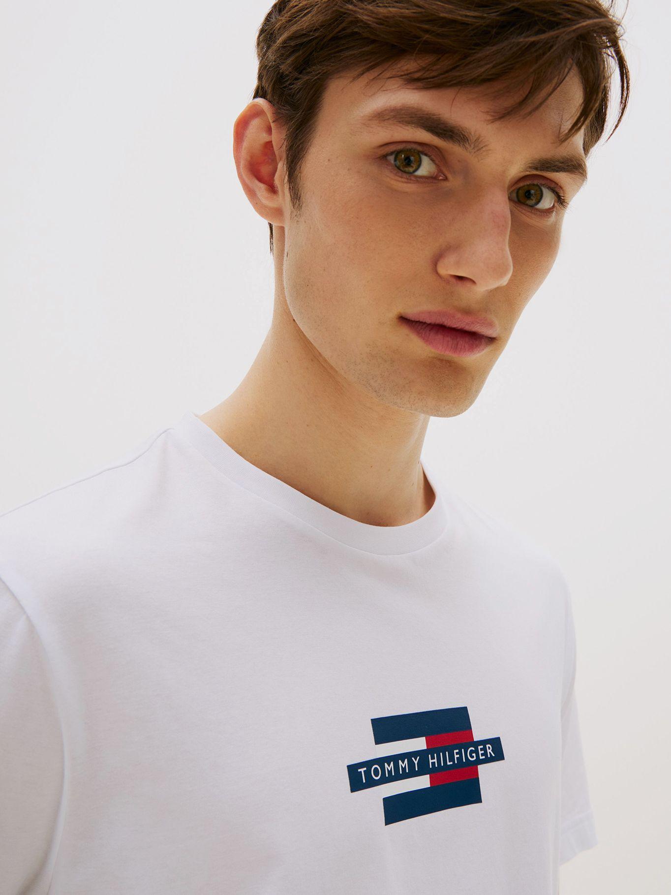 Polera Flag Box Logo Blanco Tommy Hilfiger-3