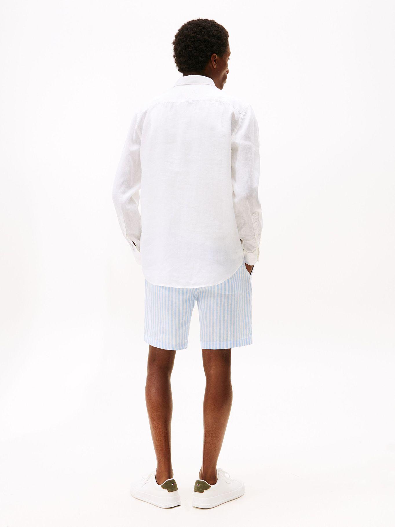 Camisa Solid Regular Fit Con Logo Blanco Tommy Hilfiger-2