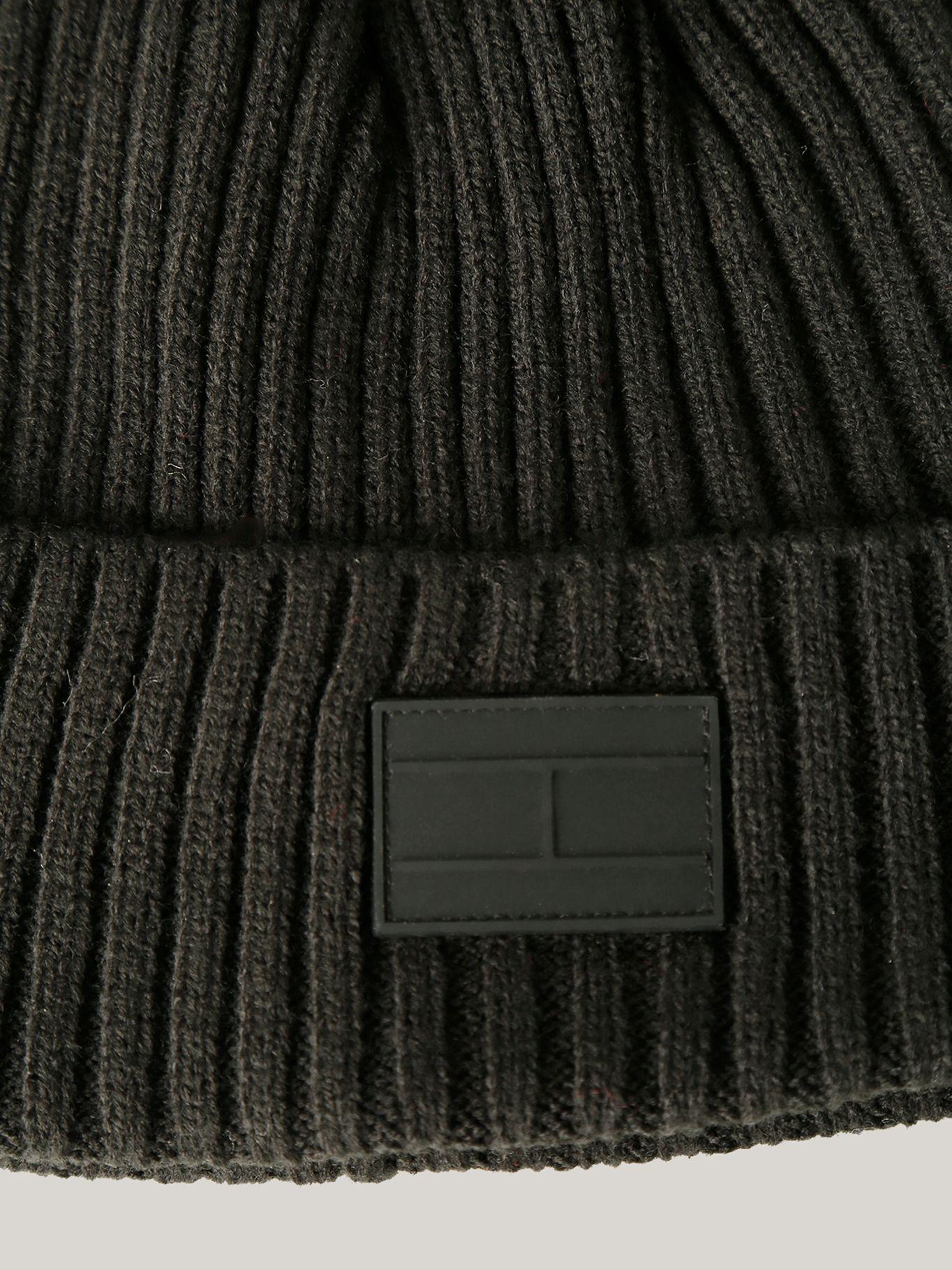 Beanie De Canalé Con Logo Negro Tommy Hilfiger-2